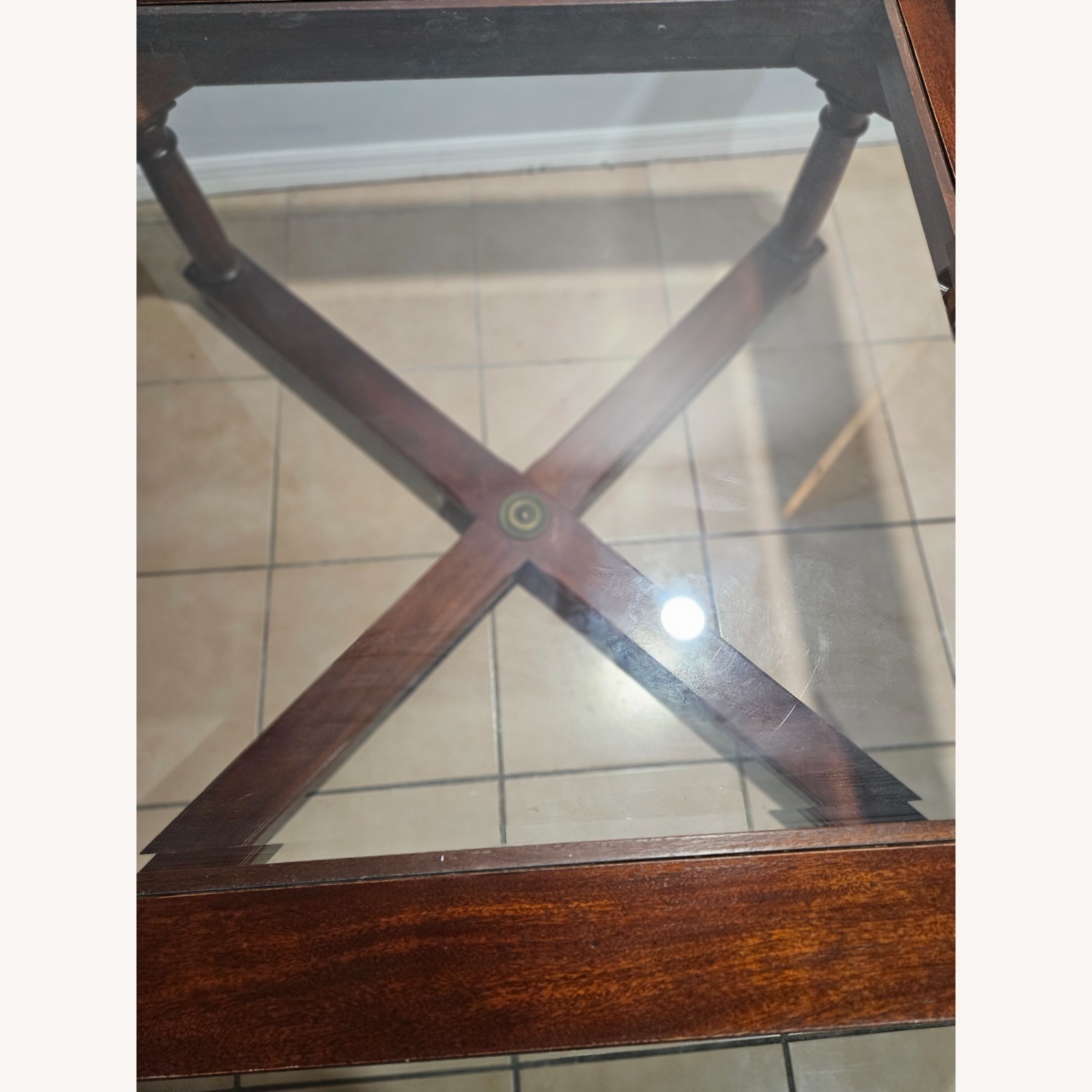 Square Glass Top Coffee Table - image-4