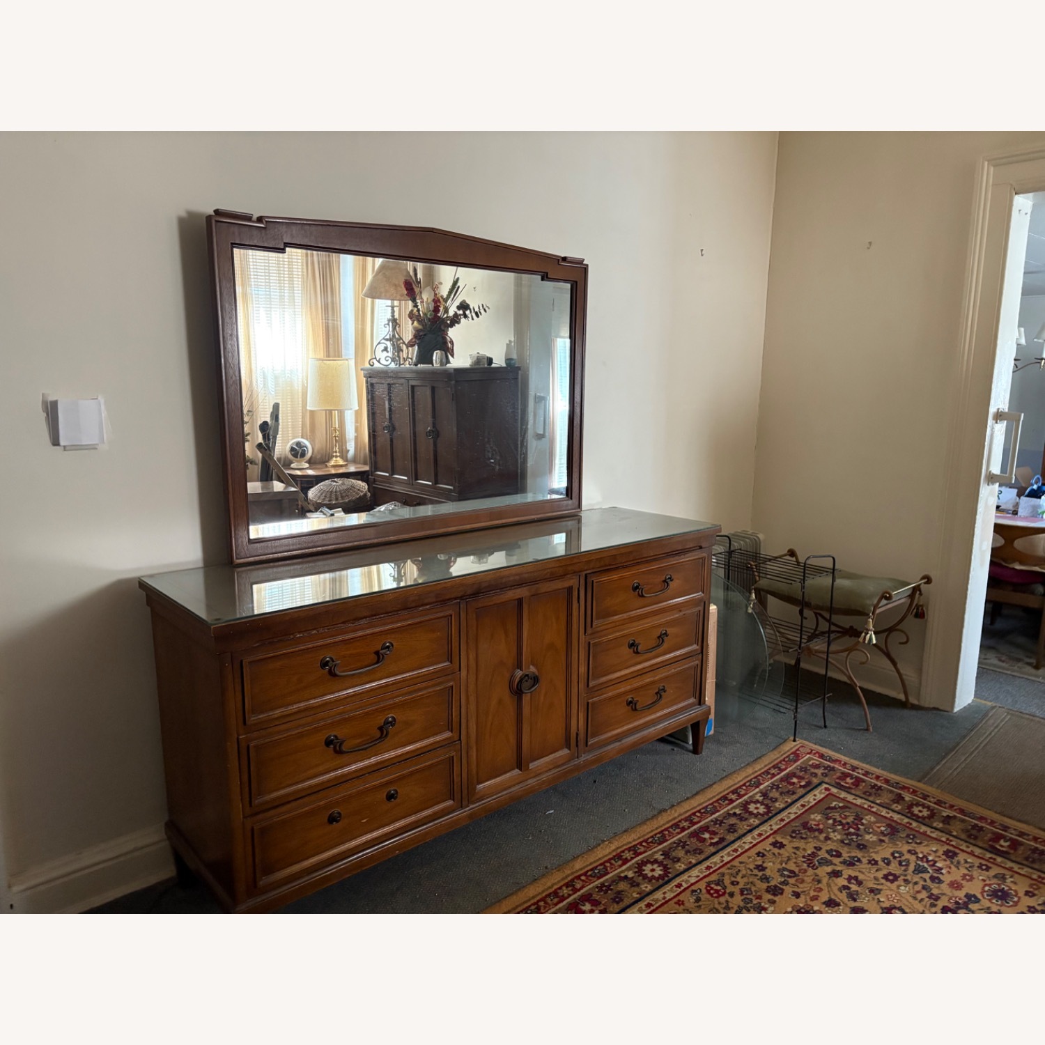 Vintage Dresser with Mirror - image-2