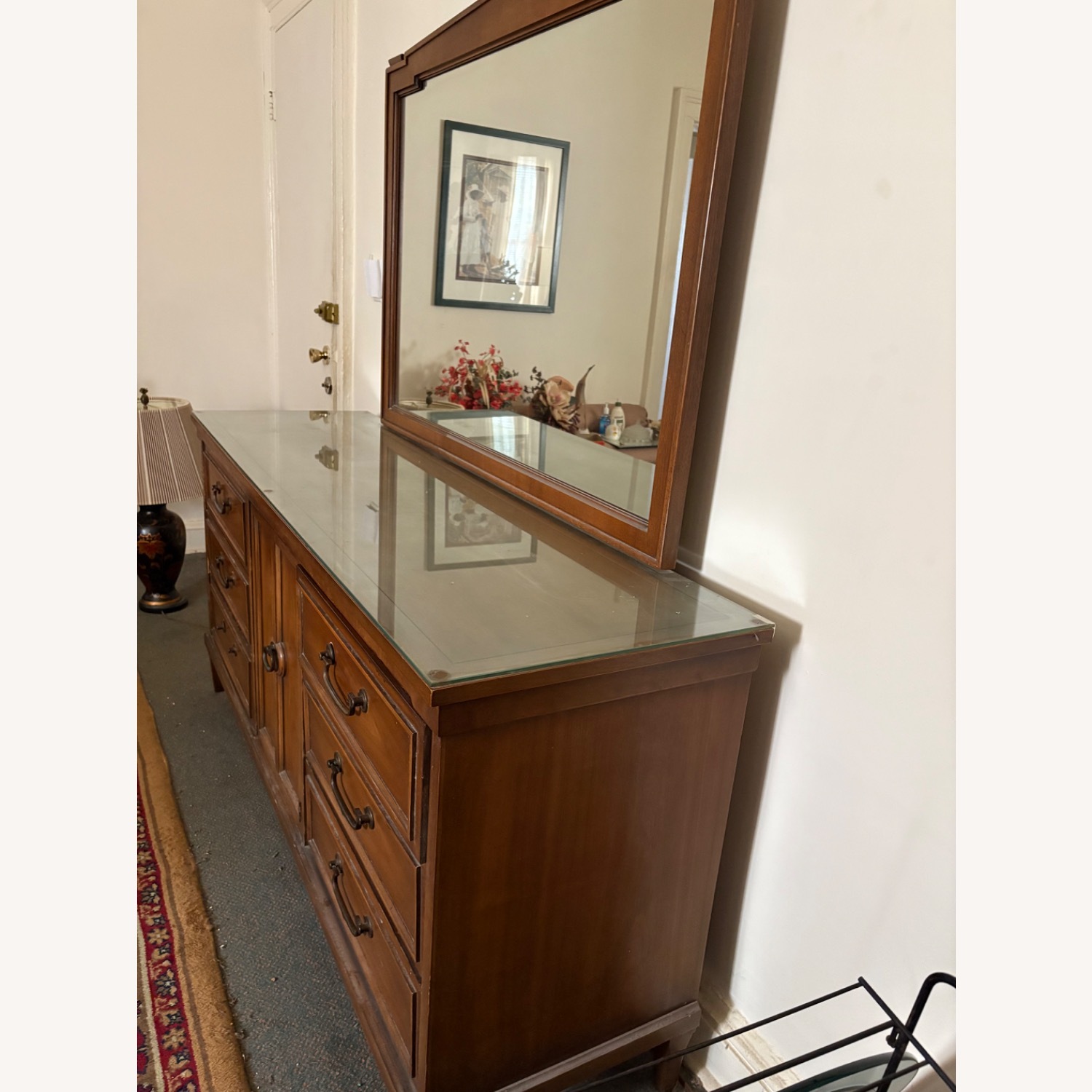 Vintage Dresser with Mirror - image-3