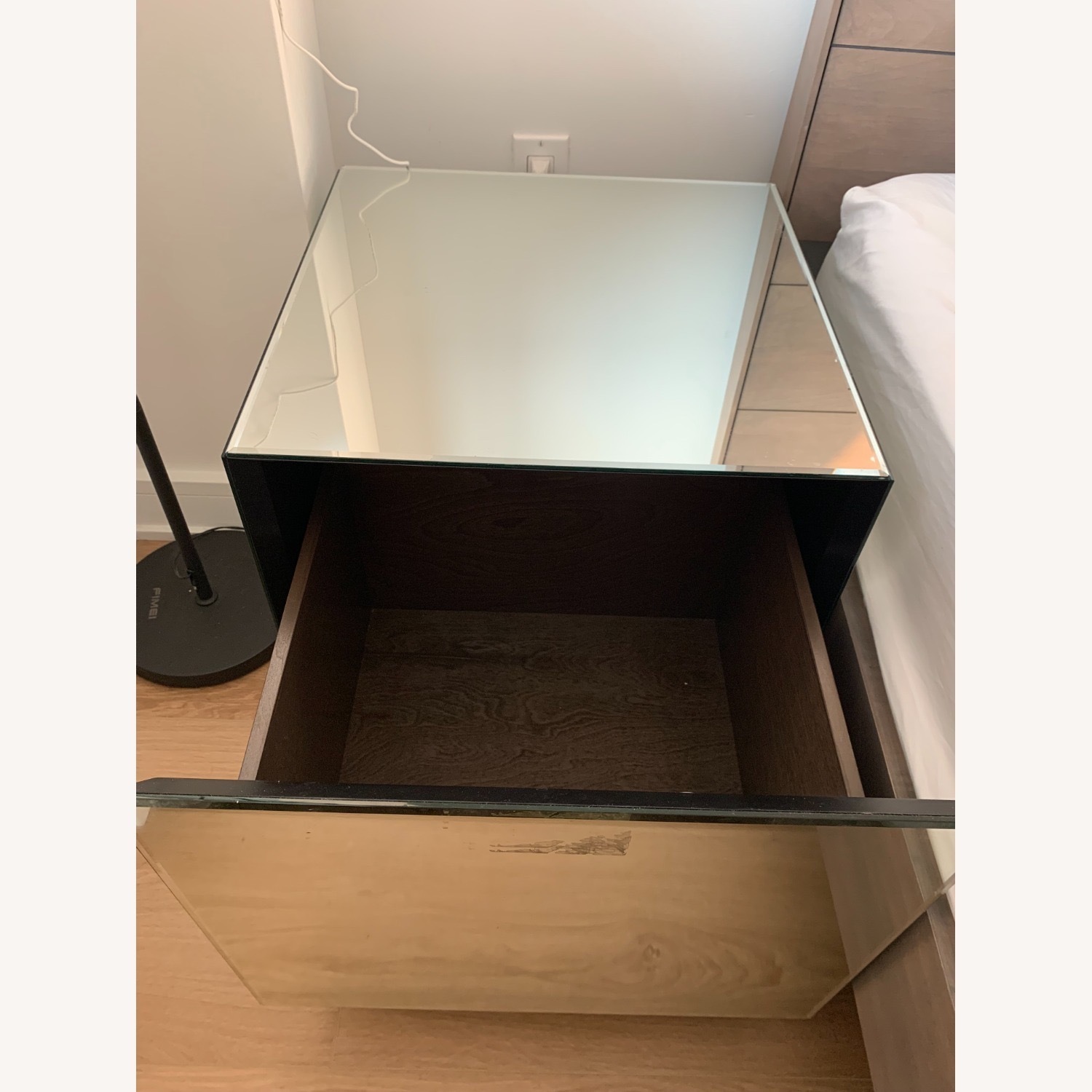 West Elm Geo Mirror Storage Side Table - image-3