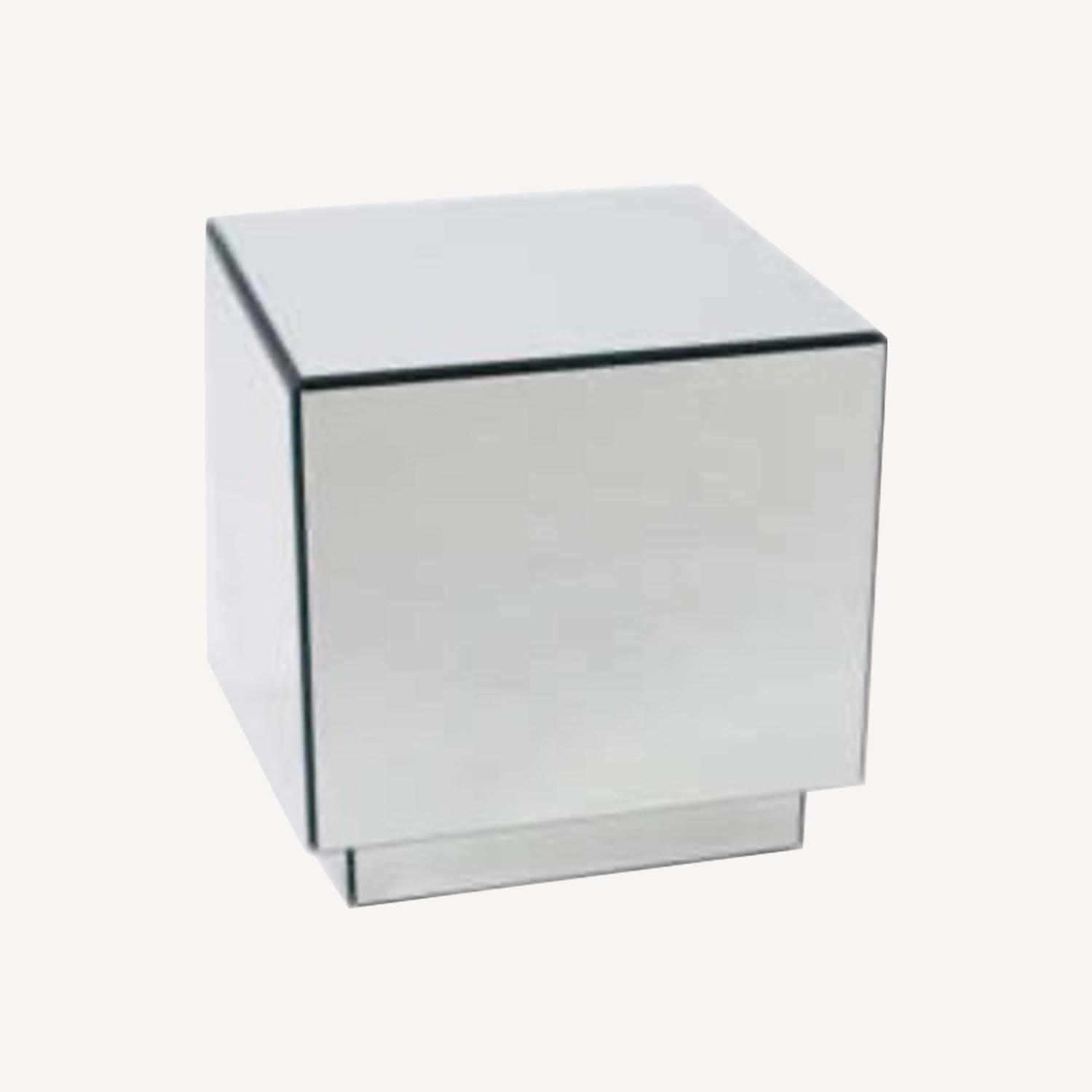 West Elm Geo Mirror Storage Side Table - image-0