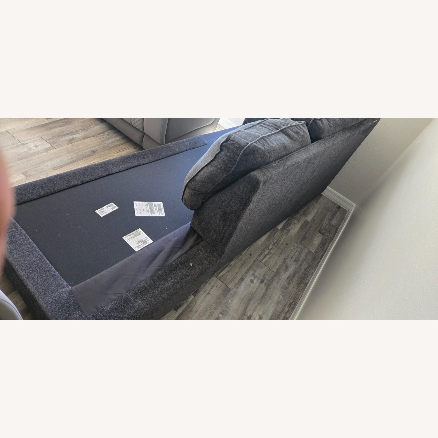 Dark Blue L Shaped Couch  - image-9