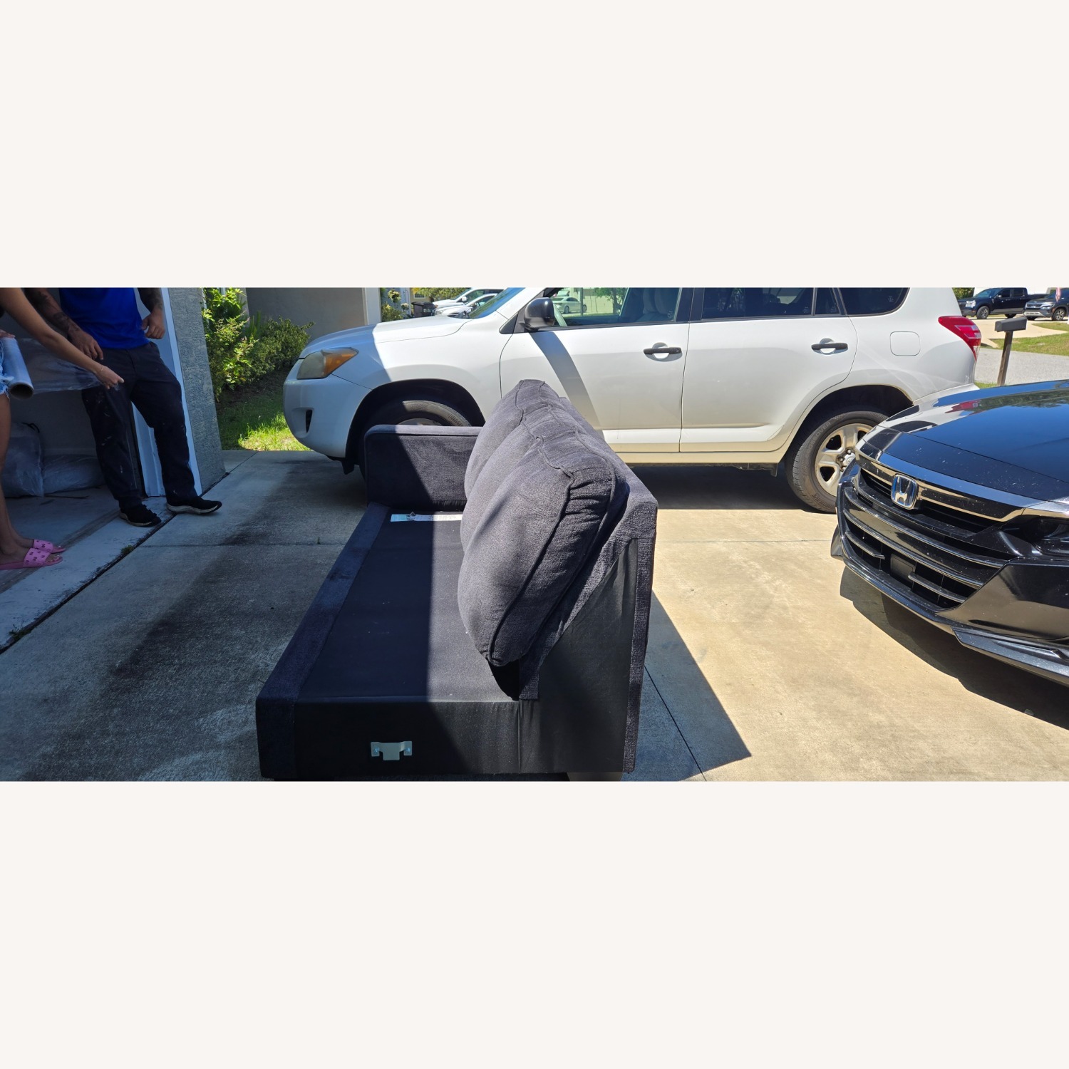 Dark Blue L Shaped Couch  - image-10