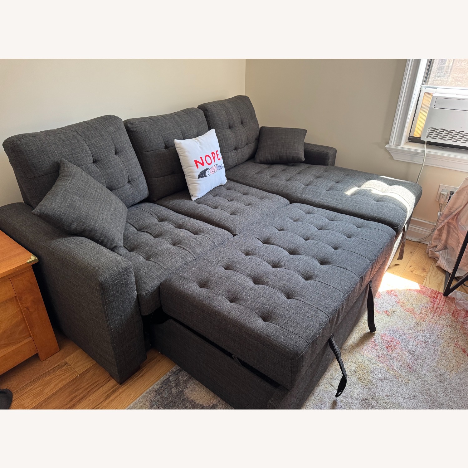 Raymour & Flanigan Sofa W Sleeper & Storage - image-5