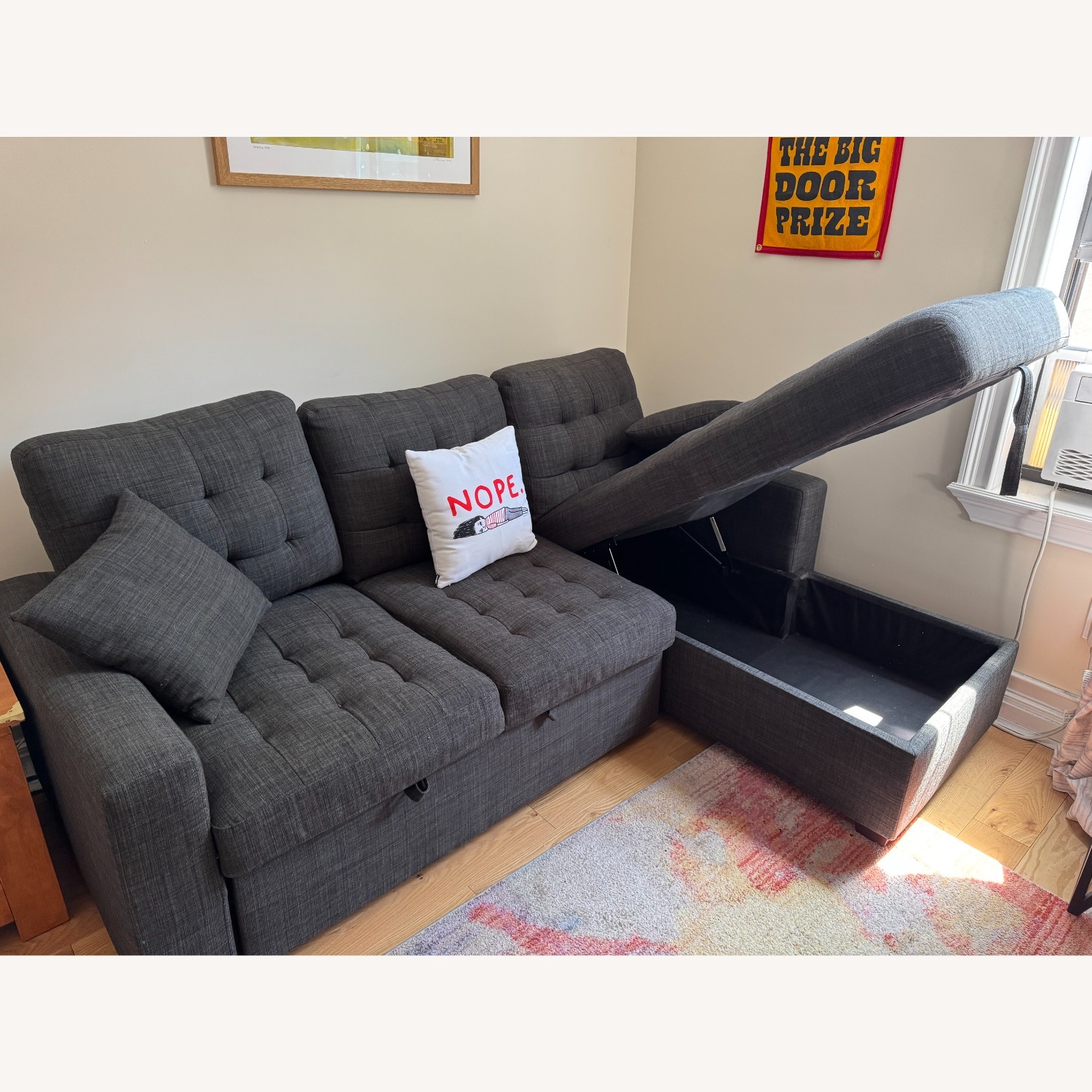 Raymour & Flanigan Sofa W Sleeper & Storage - image-4