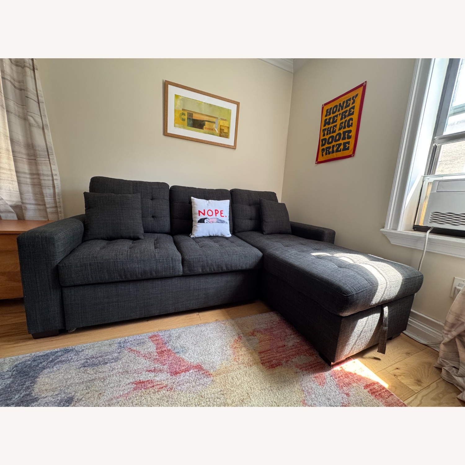 Raymour & Flanigan Sofa W Sleeper & Storage - image-1