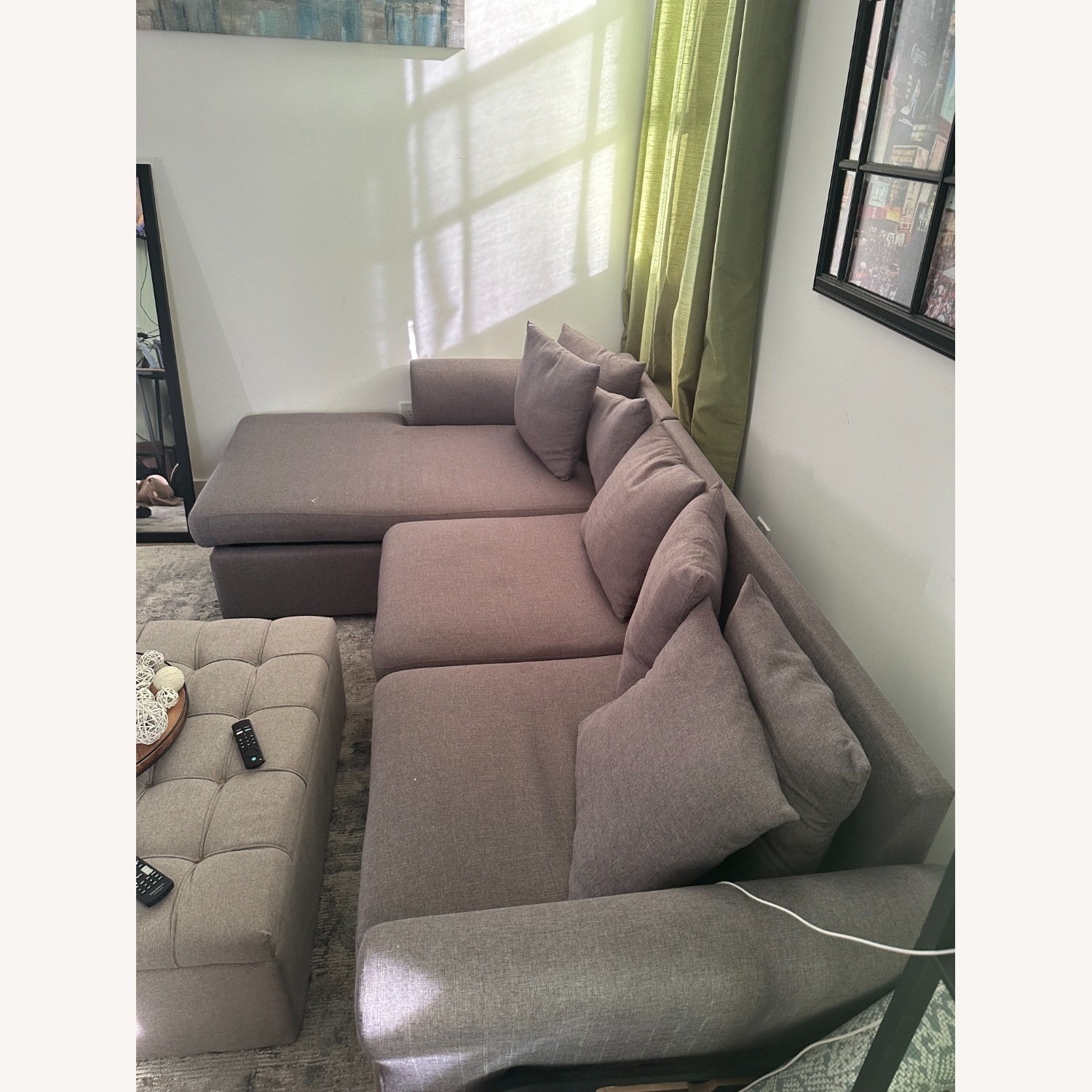 Wayfair Gray Sectional Couch - image-3