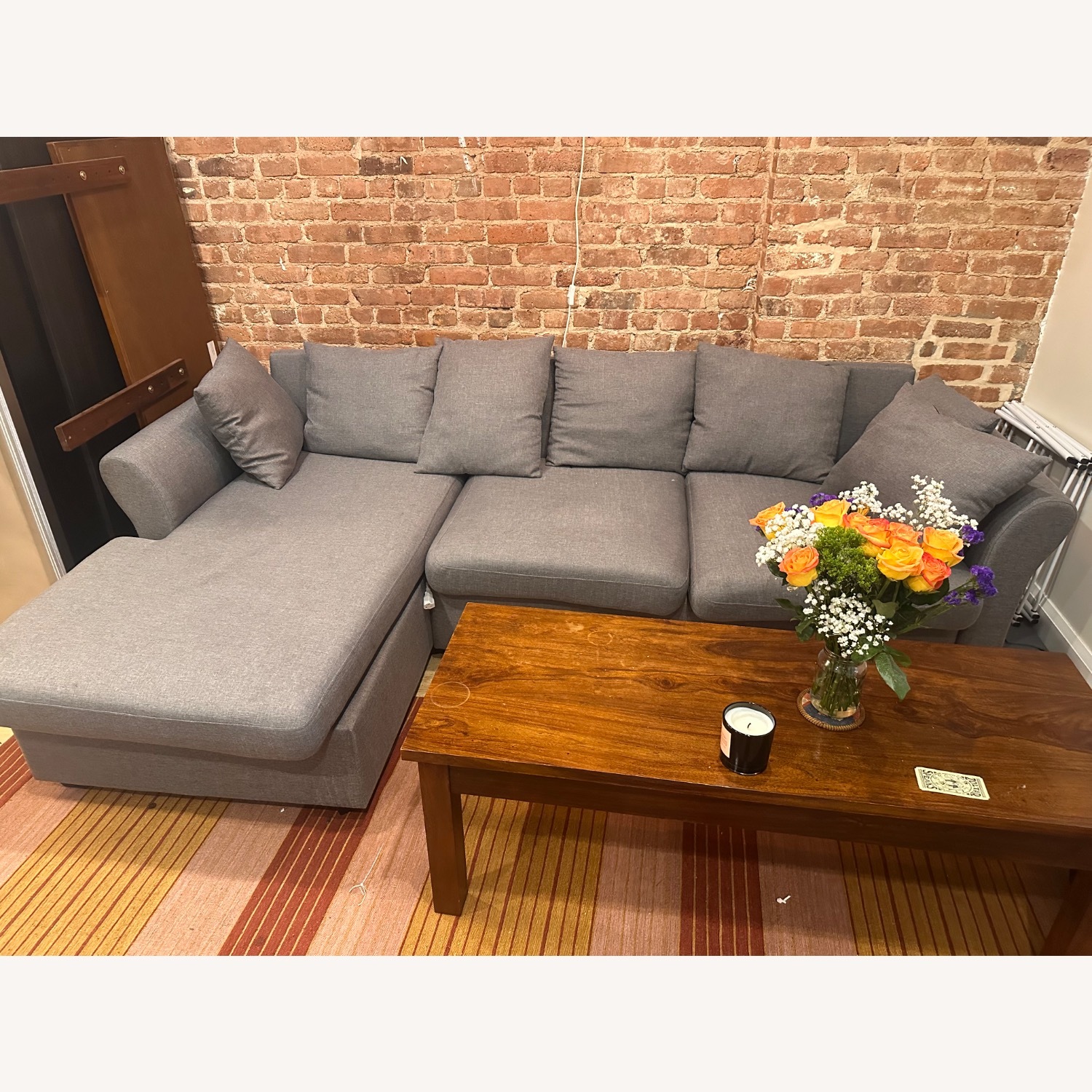 Wayfair Gray Sectional Couch - image-5