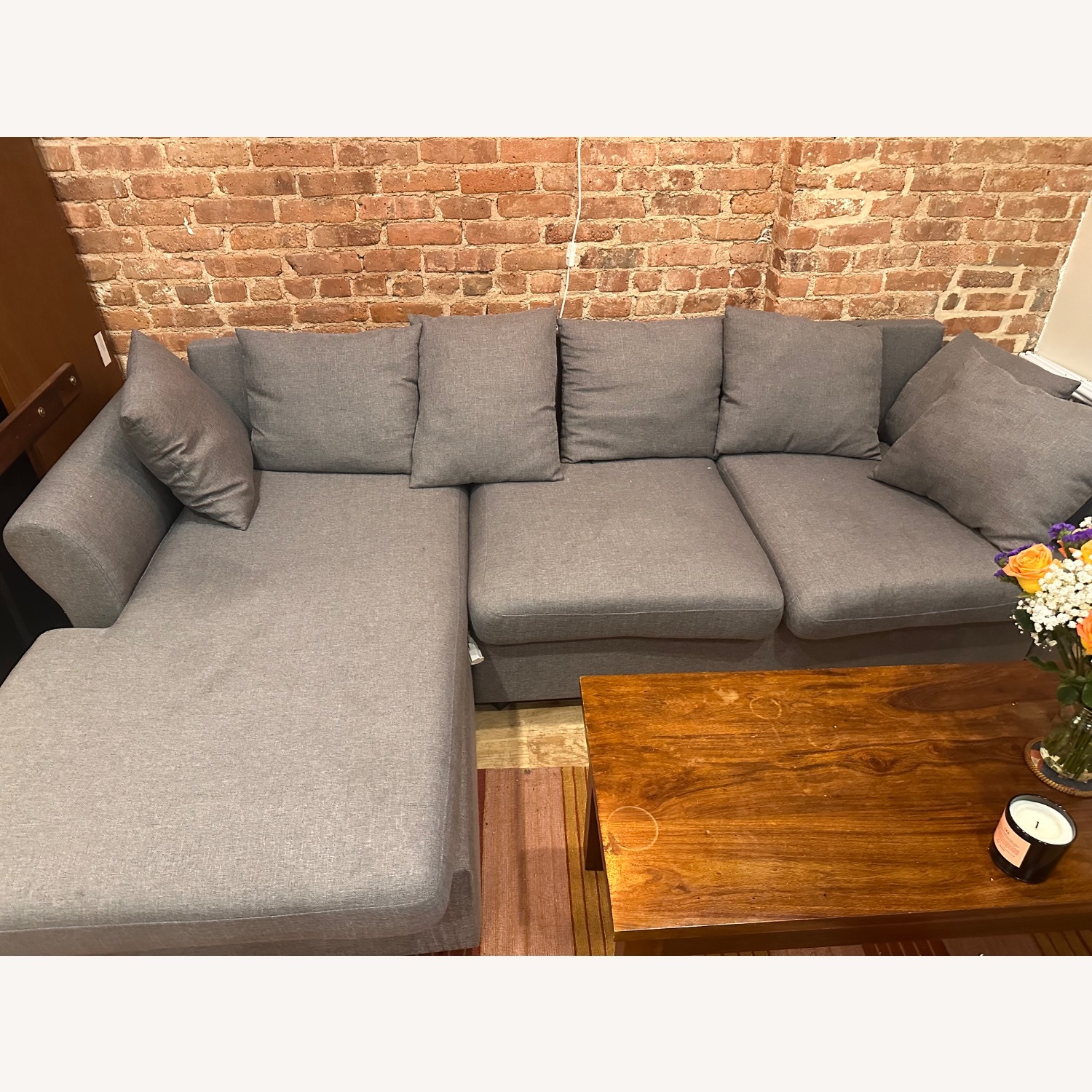 Wayfair Gray Sectional Couch - image-7
