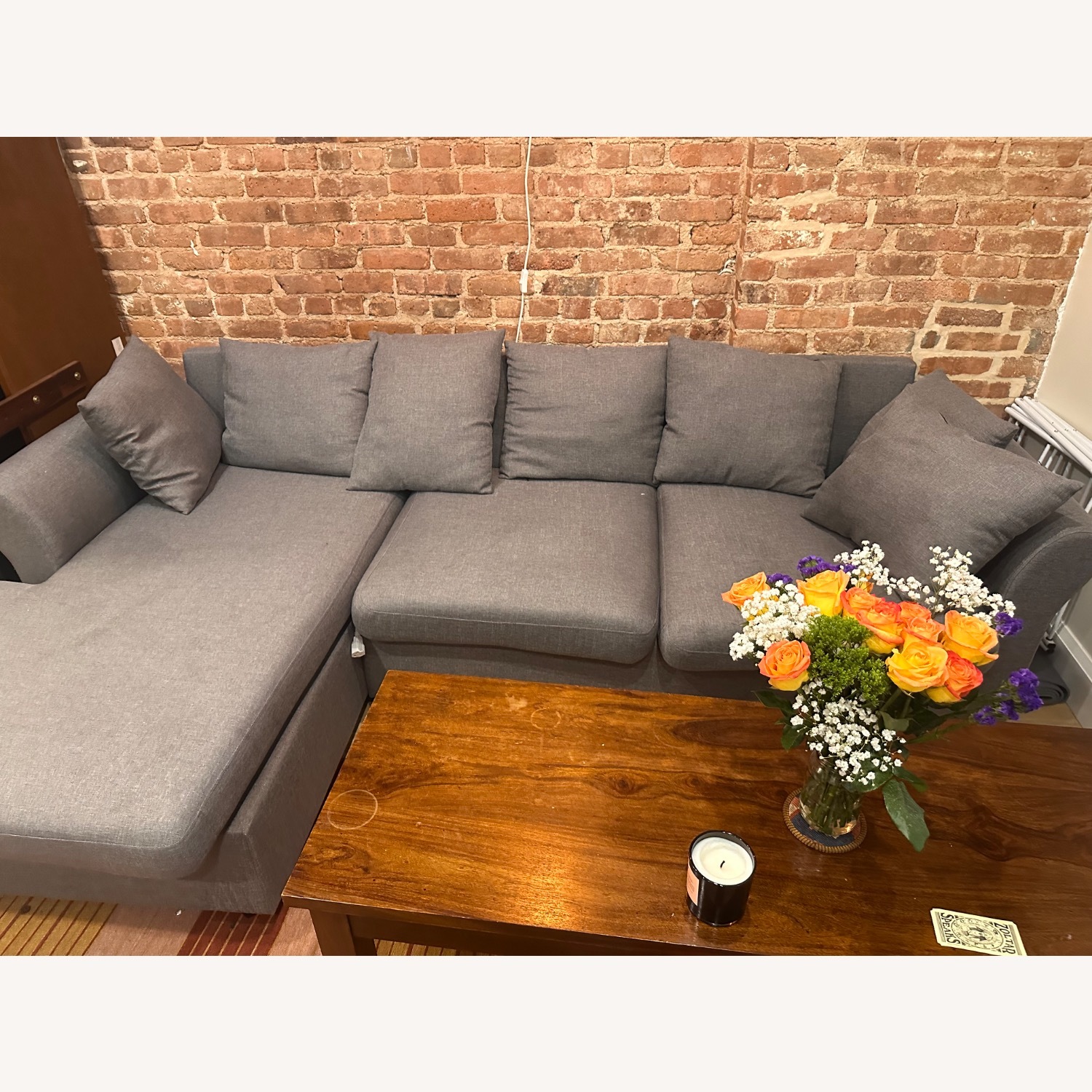 Wayfair Gray Sectional Couch - image-6