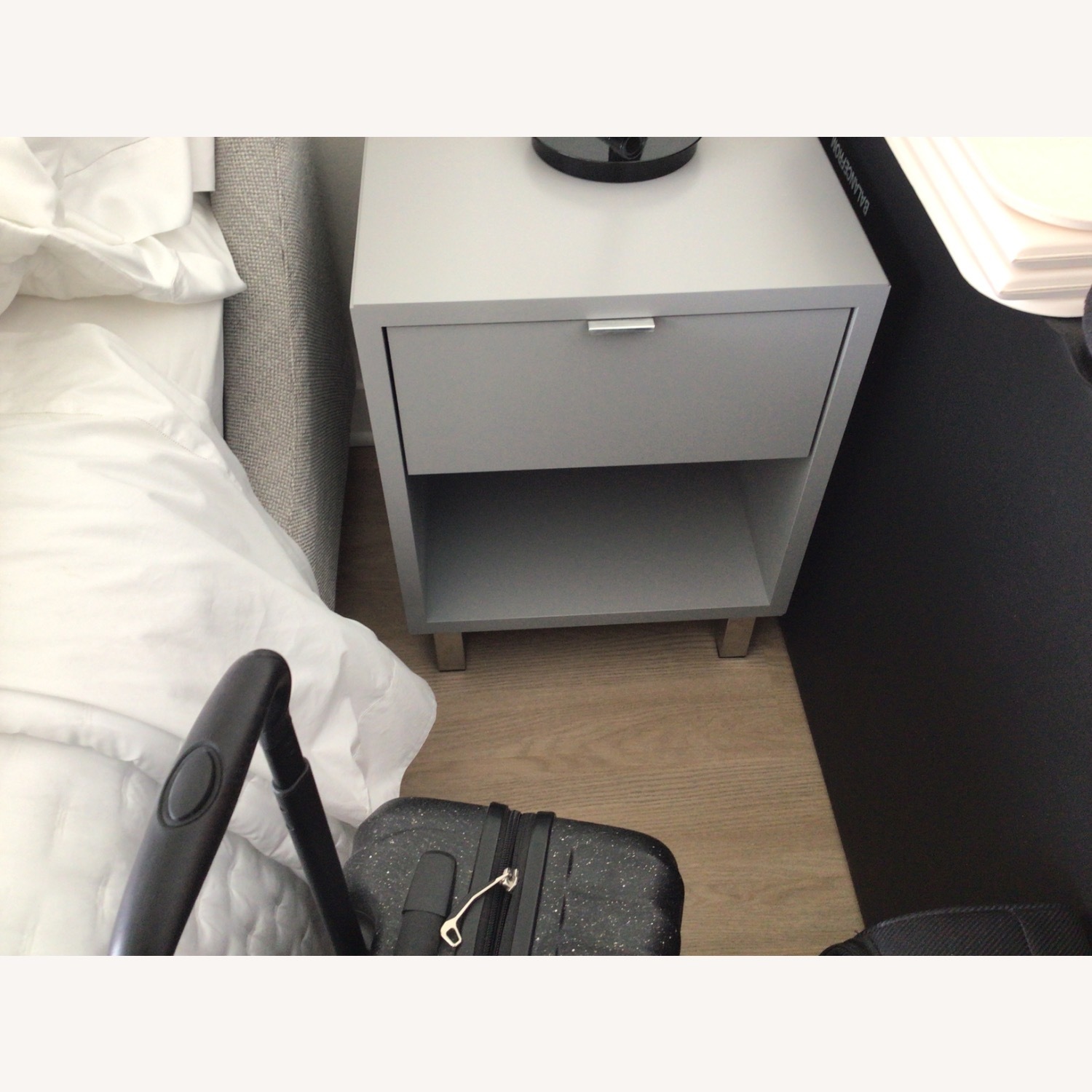 Crate & Barrel 2 Bed Side Tables - image-1