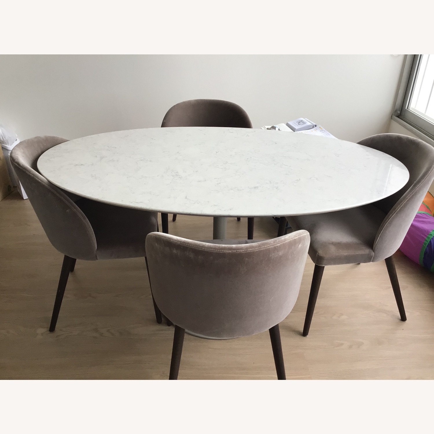 Camille Taupe Italian Dining Chairs - image-3