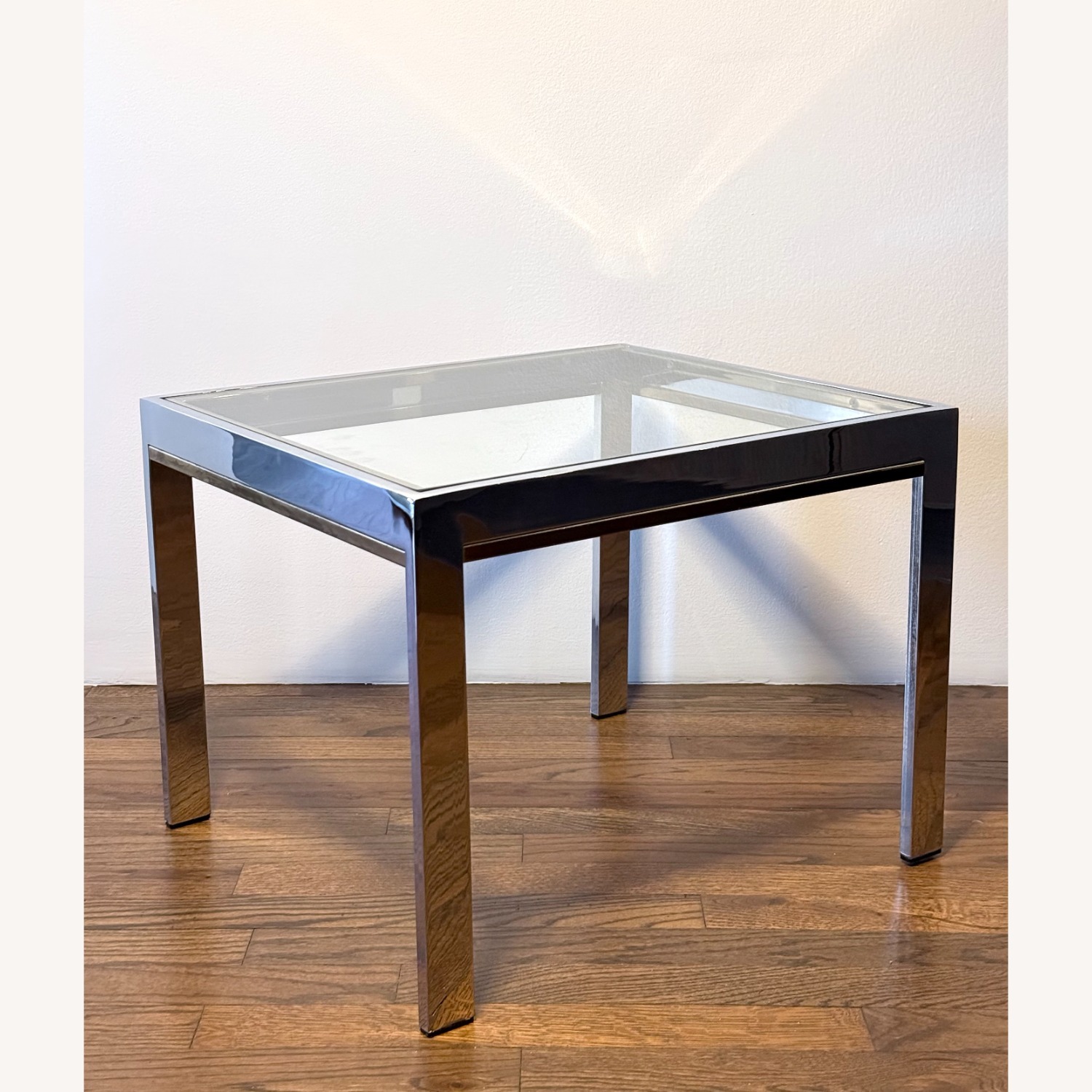 Chrome, Brass & Glass Side Tables - image-5