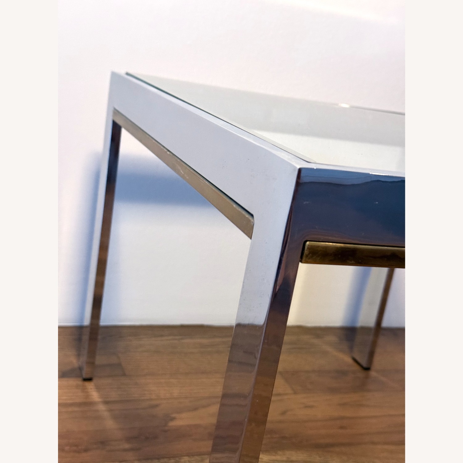 Chrome, Brass & Glass Side Tables - image-6