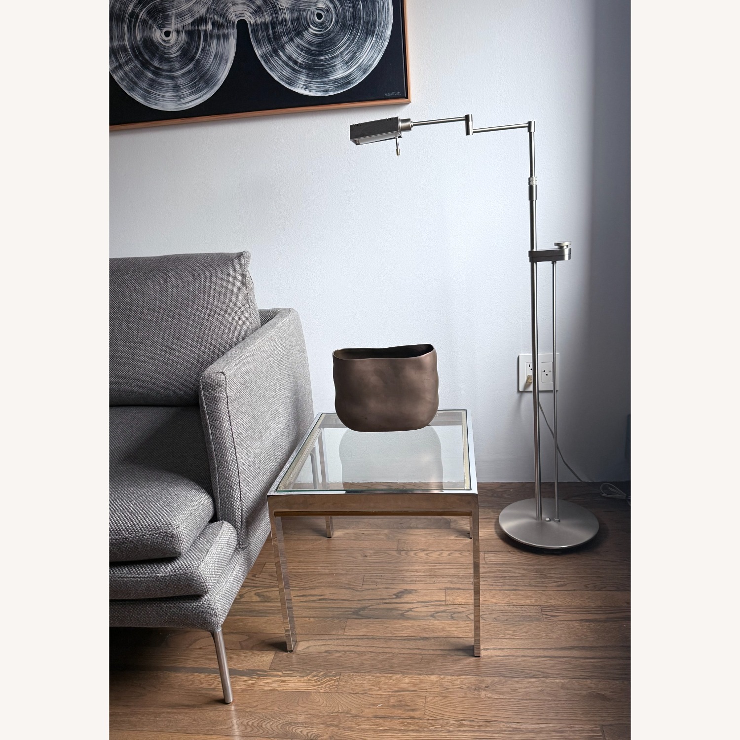 Chrome, Brass & Glass Side Tables - image-2