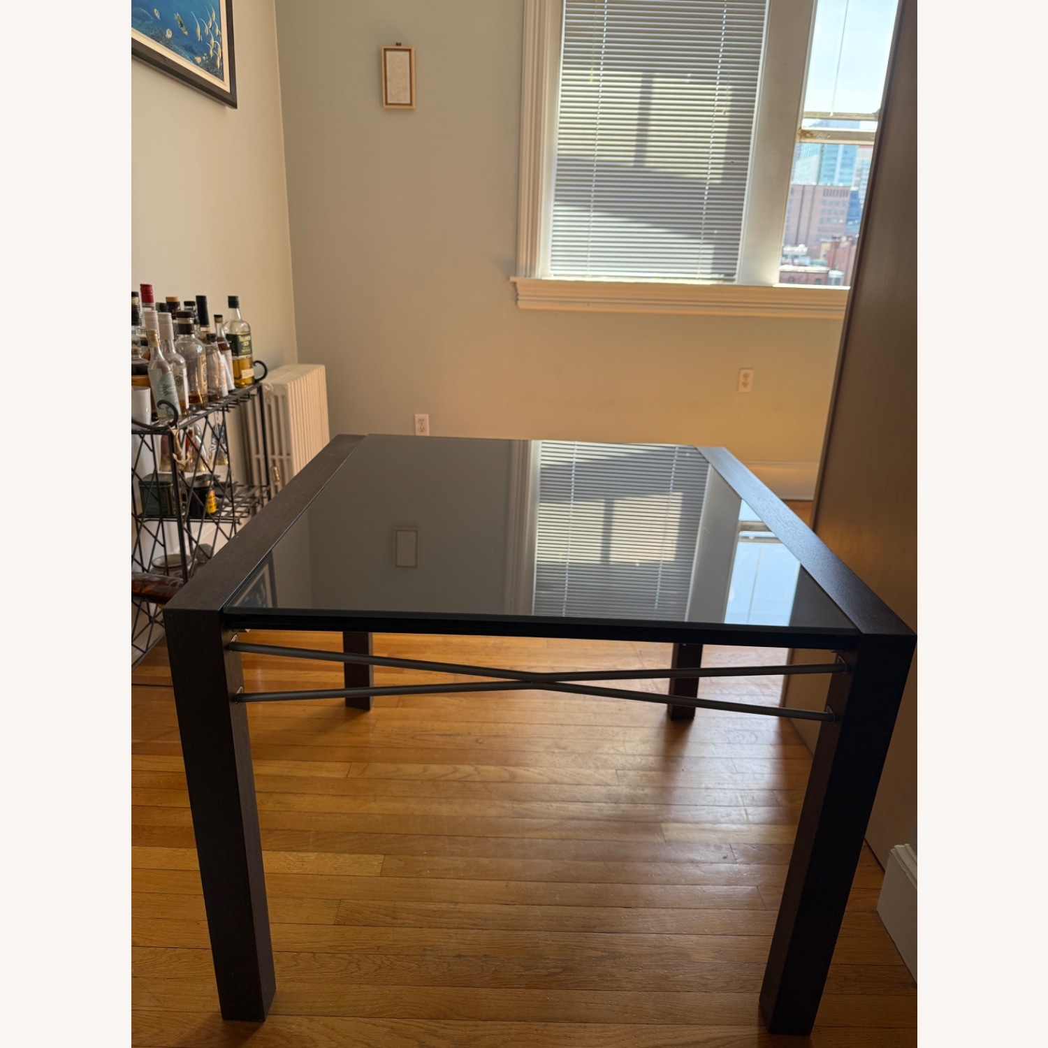 Ligne Roset Glass/Wood Dining Table - image-1