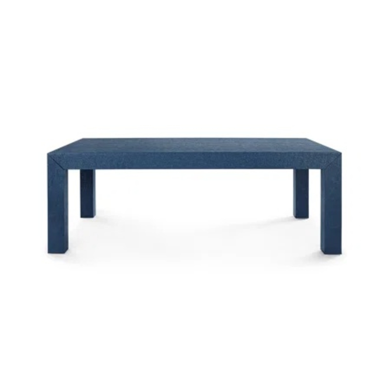 Navy Blue Grasscloth Finish Coffee Table - image-5