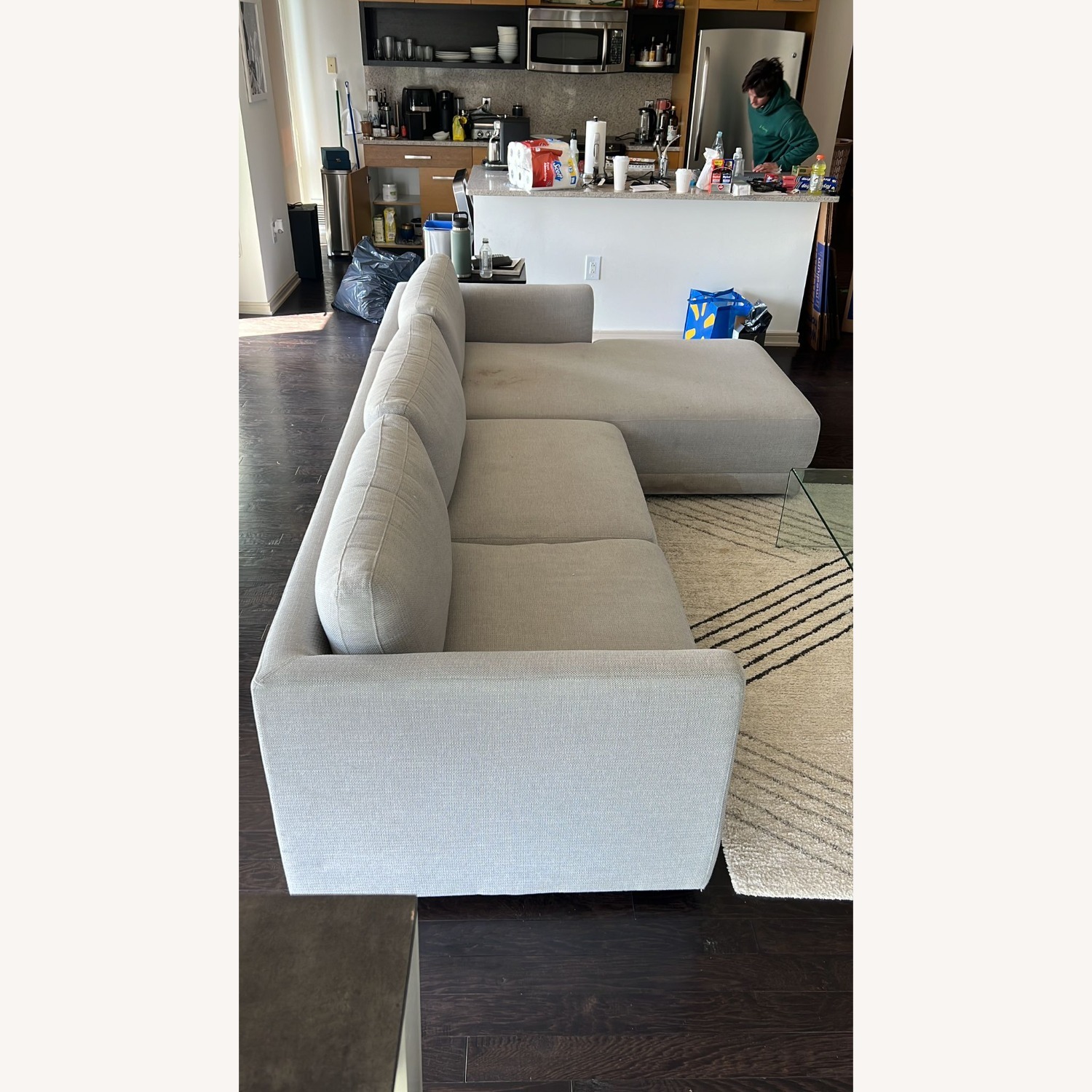 West Elm Dove Gray Henry Sofa - image-2