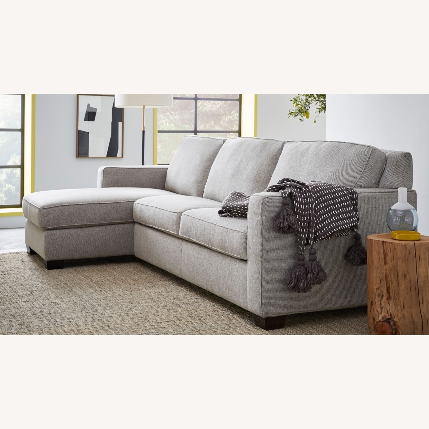 West Elm Dove Gray Henry Sofa - image-0