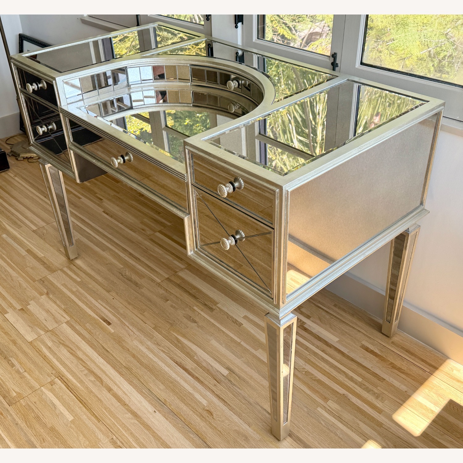 Z Gallerie Glam Mirrored Vanity Desk  - image-3