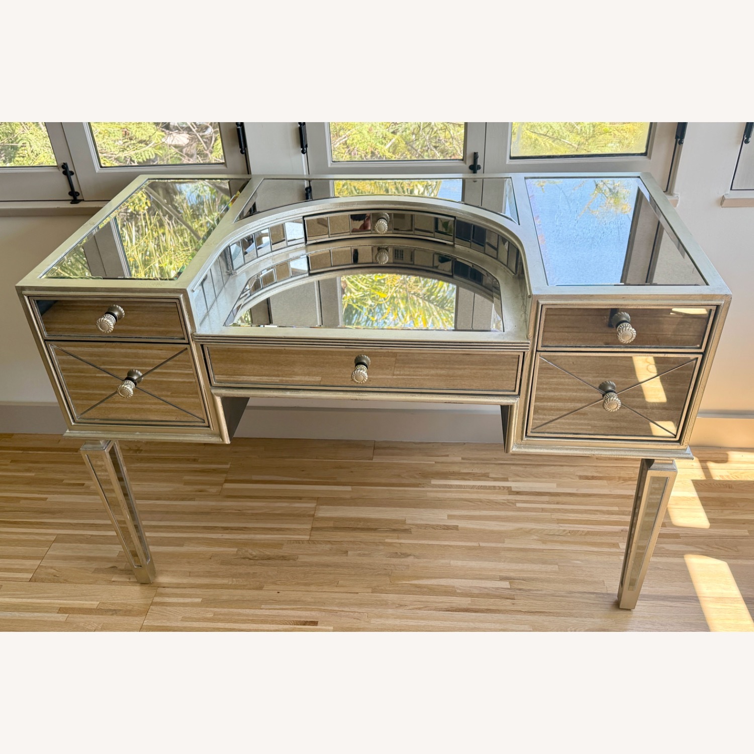 Z Gallerie Glam Mirrored Vanity Desk  - image-1