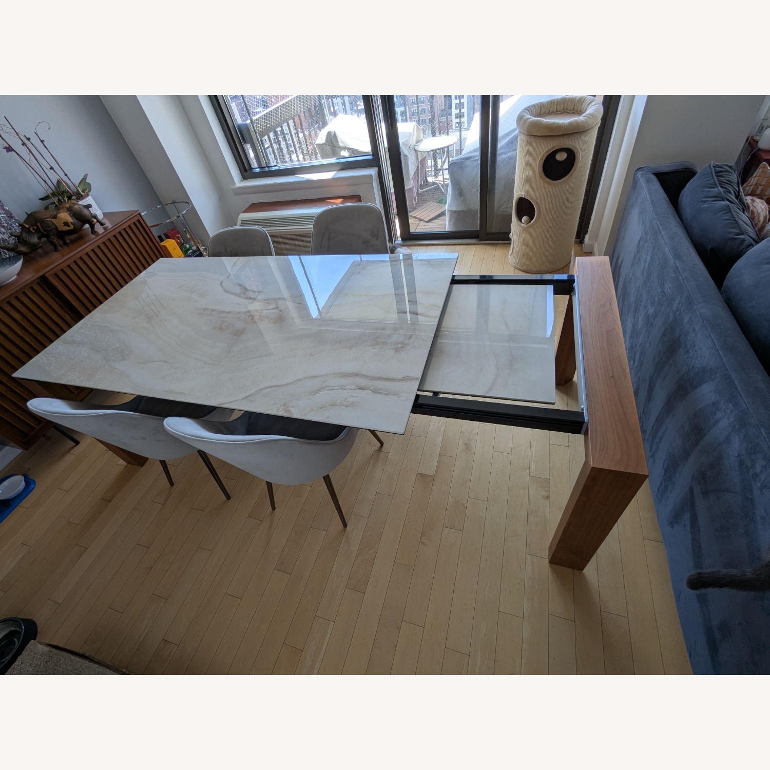 Calligaris Omnia Extendable Dining Table Onyx Marble Top - image-7