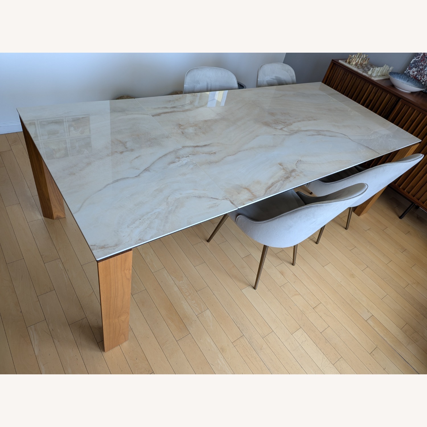 Calligaris Omnia Extendable Dining Table Onyx Marble Top - image-11