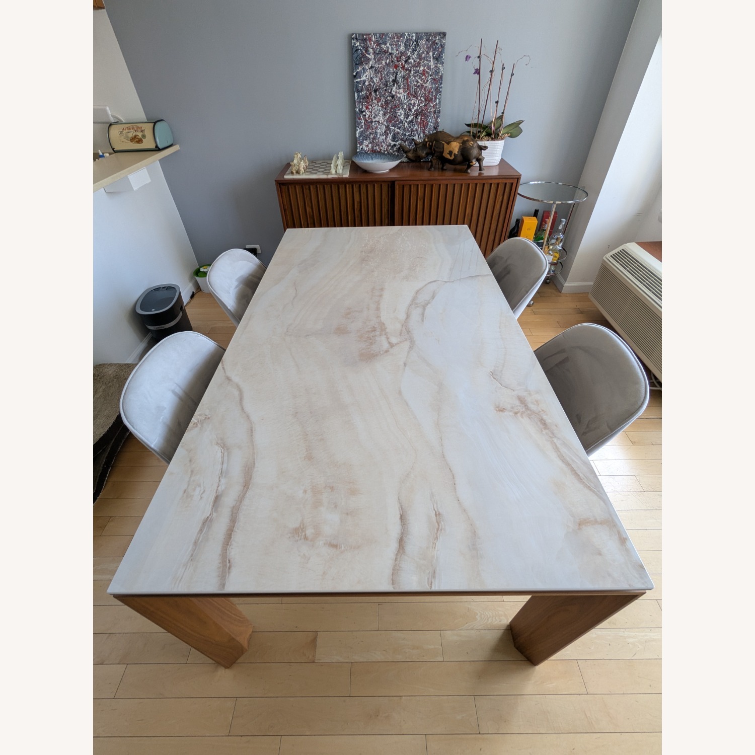 Calligaris Omnia Extendable Dining Table Onyx Marble Top - image-3