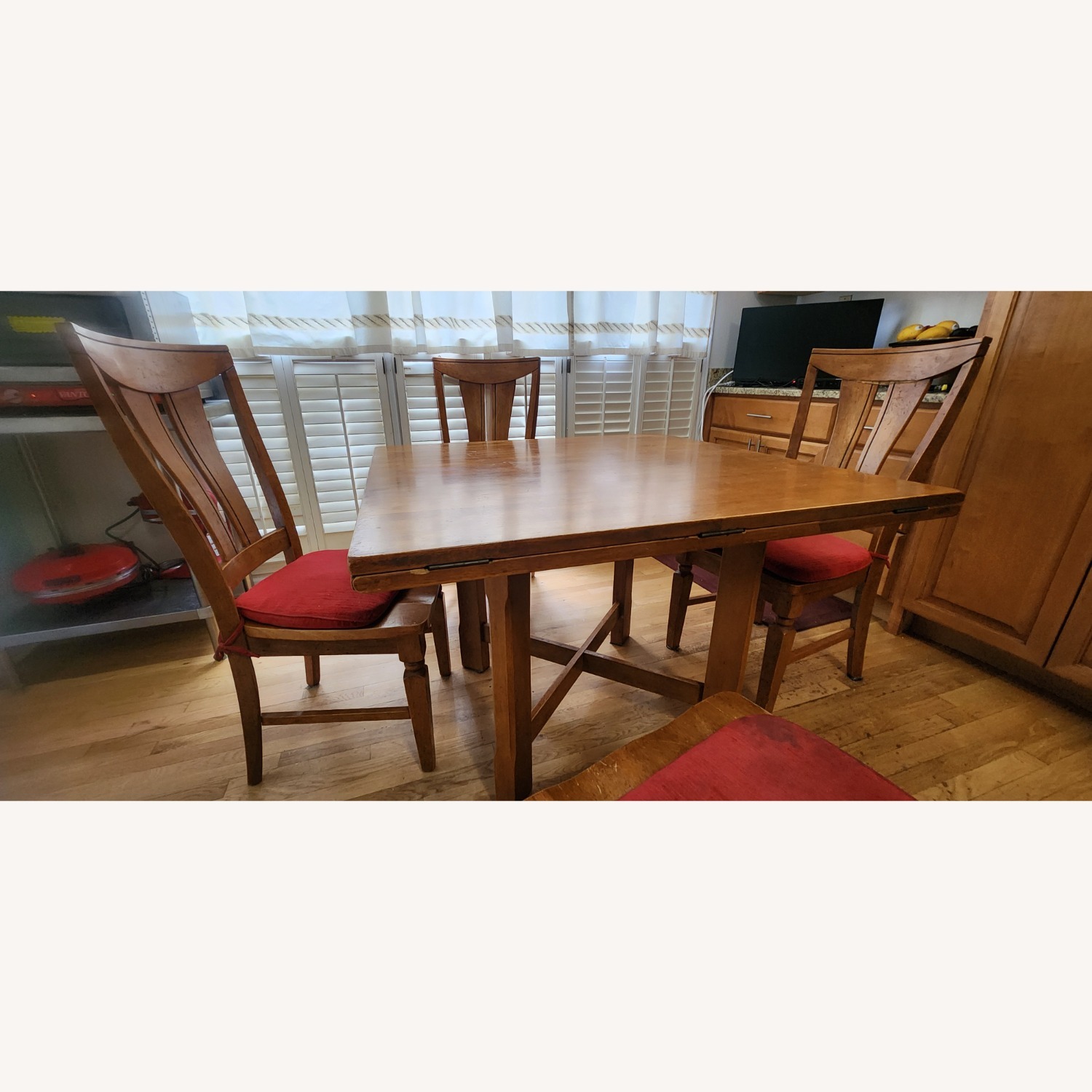 Expandable Dining Table with 4 Chairs - image-3