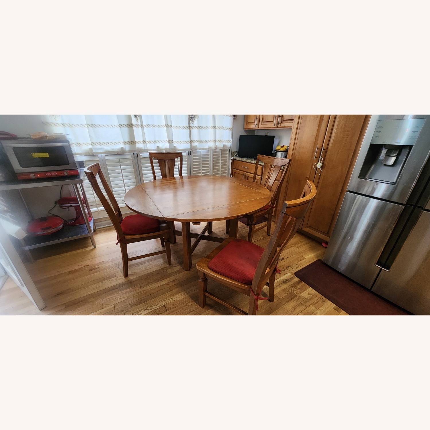 Expandable Dining Table with 4 Chairs - image-6