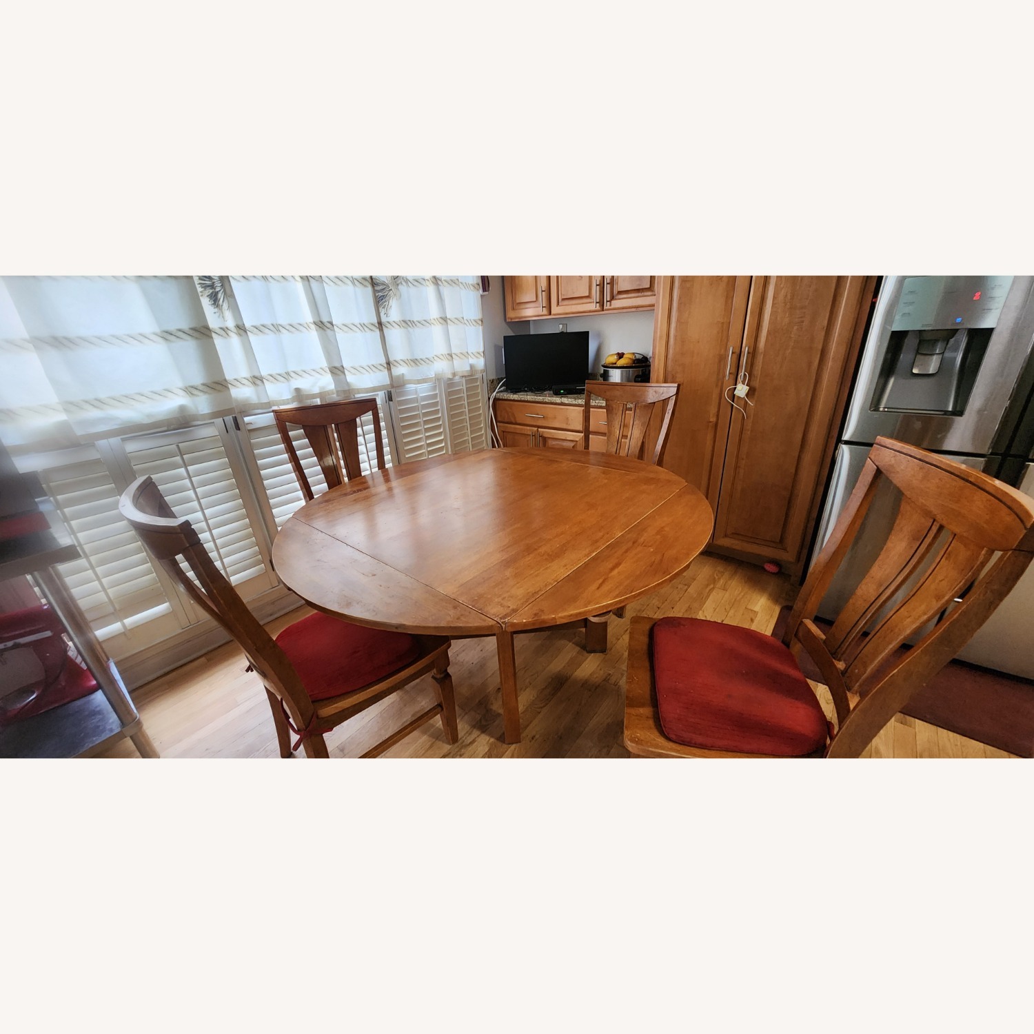 Expandable Dining Table with 4 Chairs - image-2