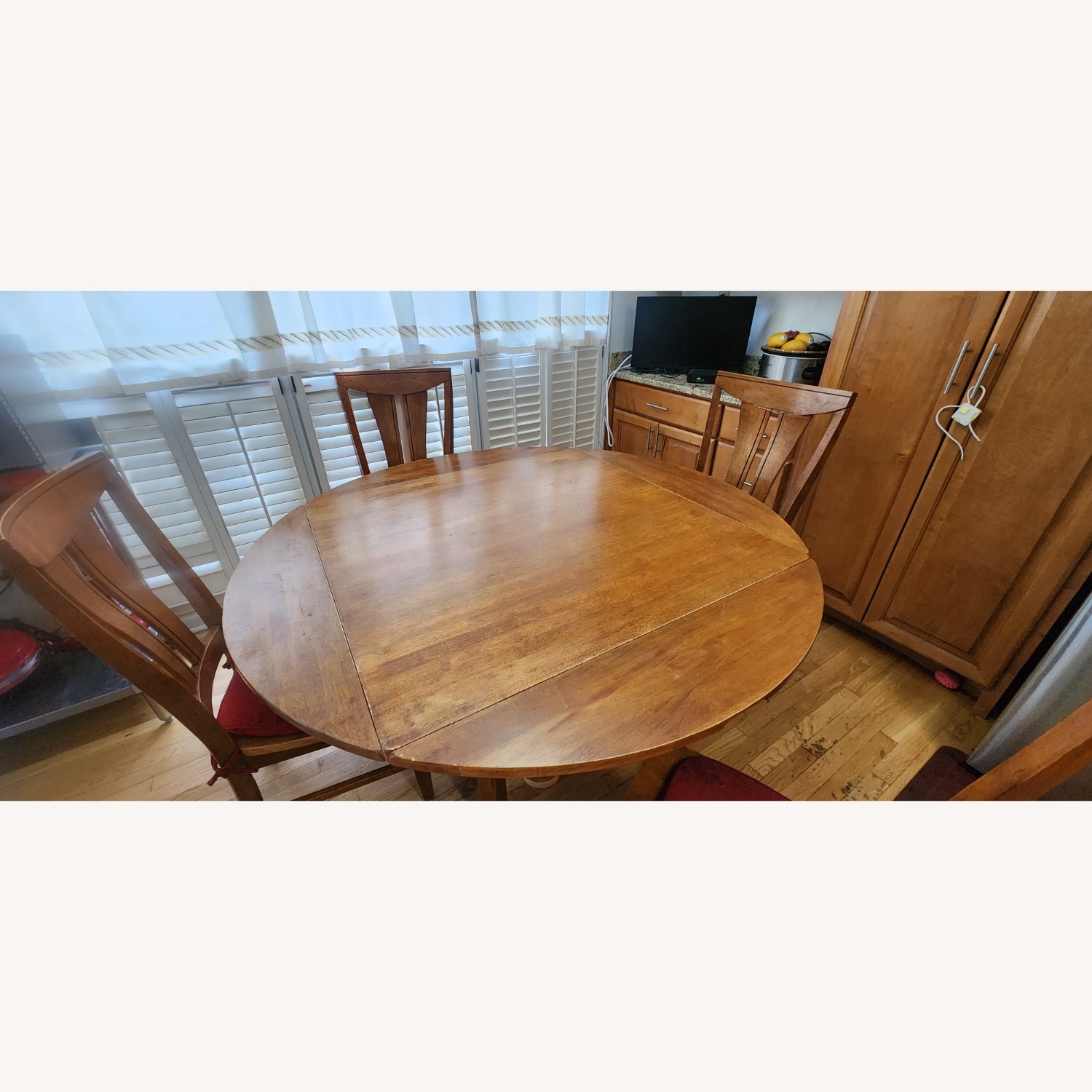 Expandable Dining Table with 4 Chairs - image-1