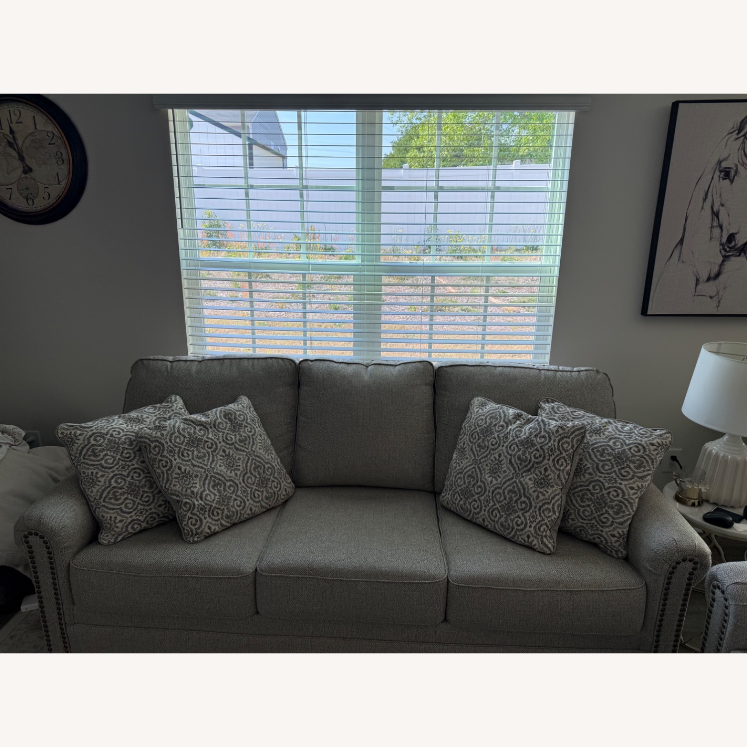 Ashley Furniture Shewsbury Three Cream Sofa - image-1