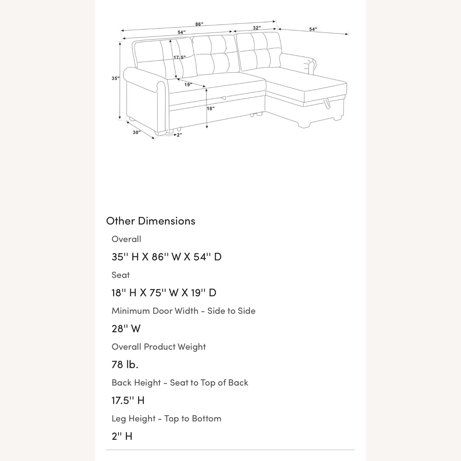 Pull Out Sofa with Storage - image-4
