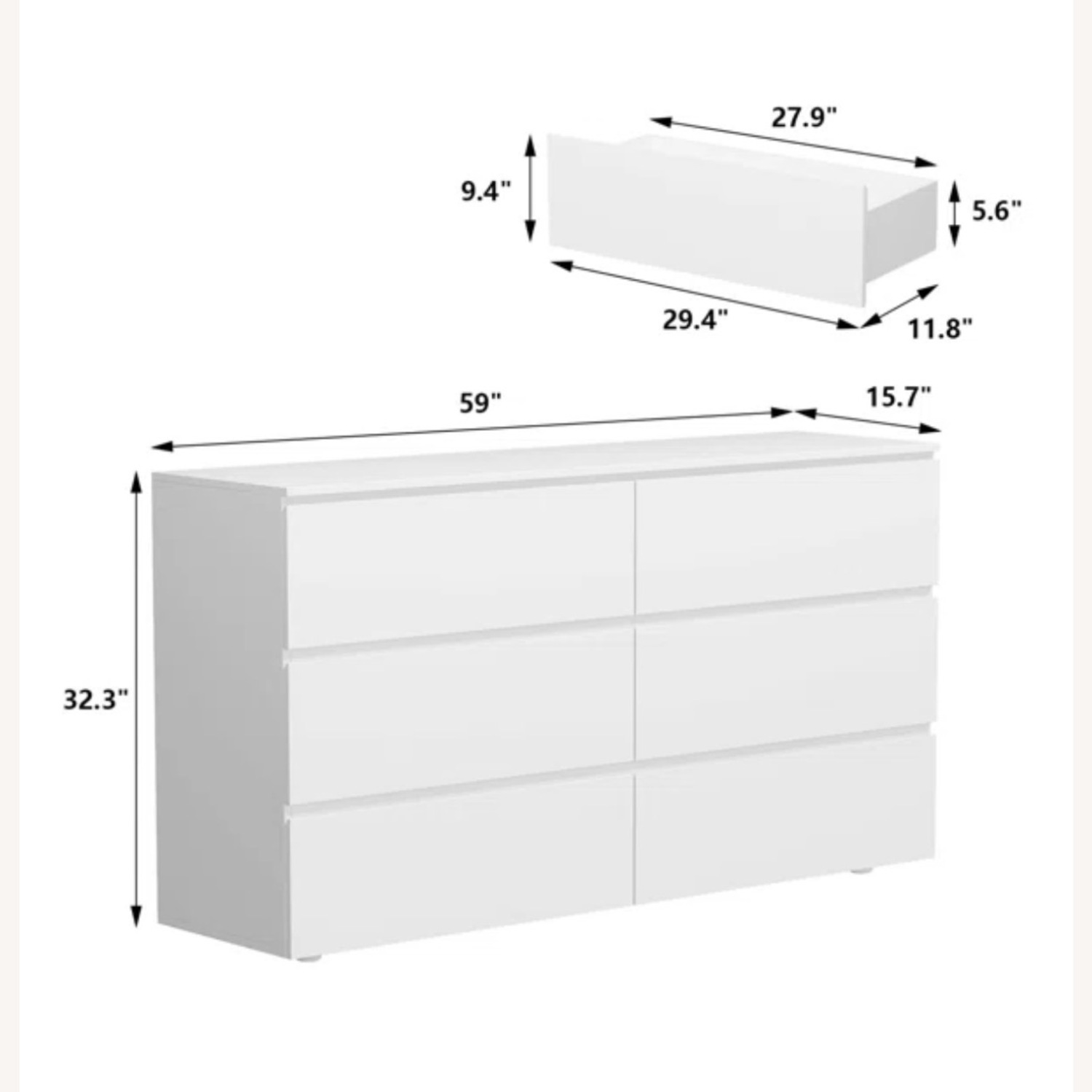 Wayfair 6 Drawer Double Dresser - image-6