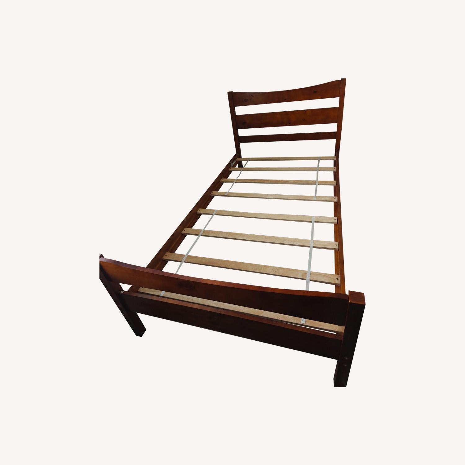 Giantex Wood Bed Frame Twin Size, Rustic Style - image-5