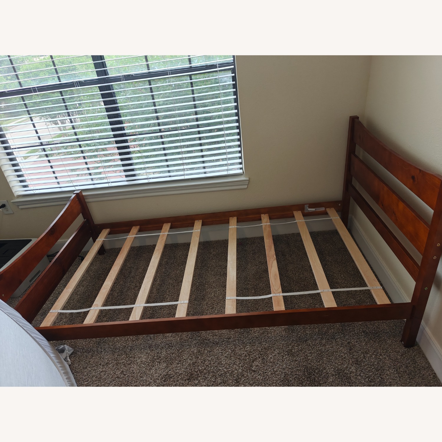 Giantex Wood Bed Frame Twin Size, Rustic Style - image-3