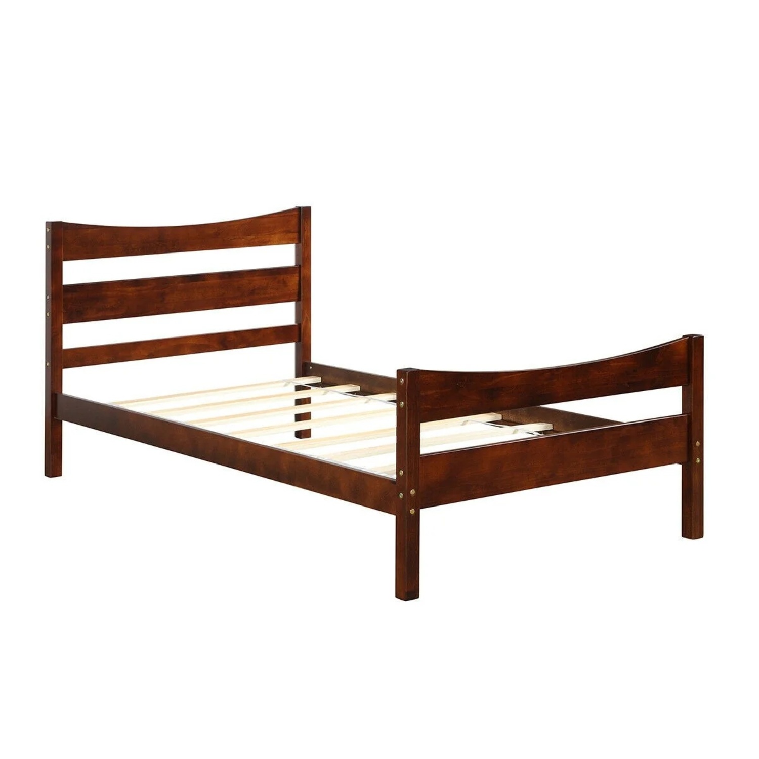 Giantex Wood Bed Frame Twin Size, Rustic Style - image-4