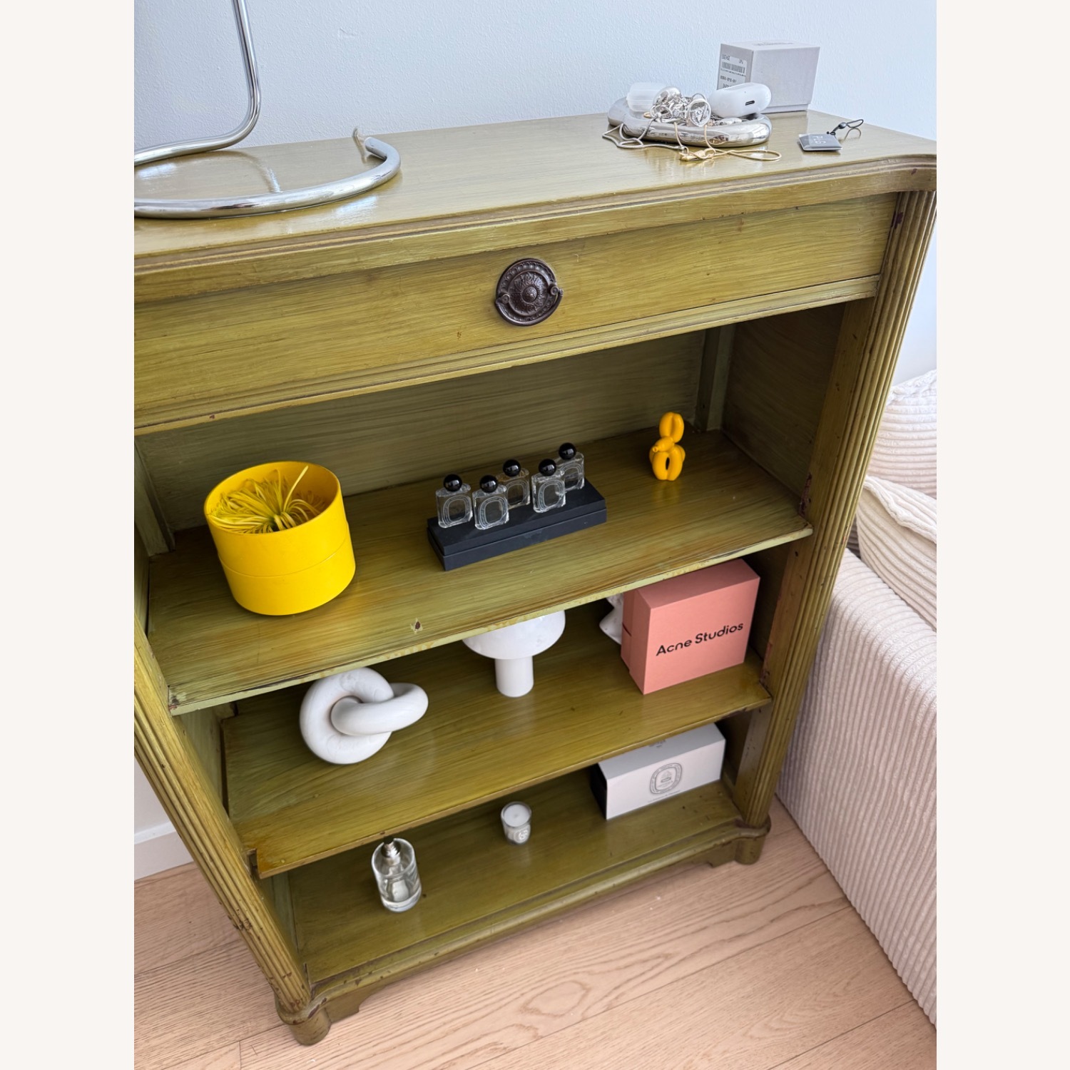 Green Vintage Olive Bookshelf - image-2