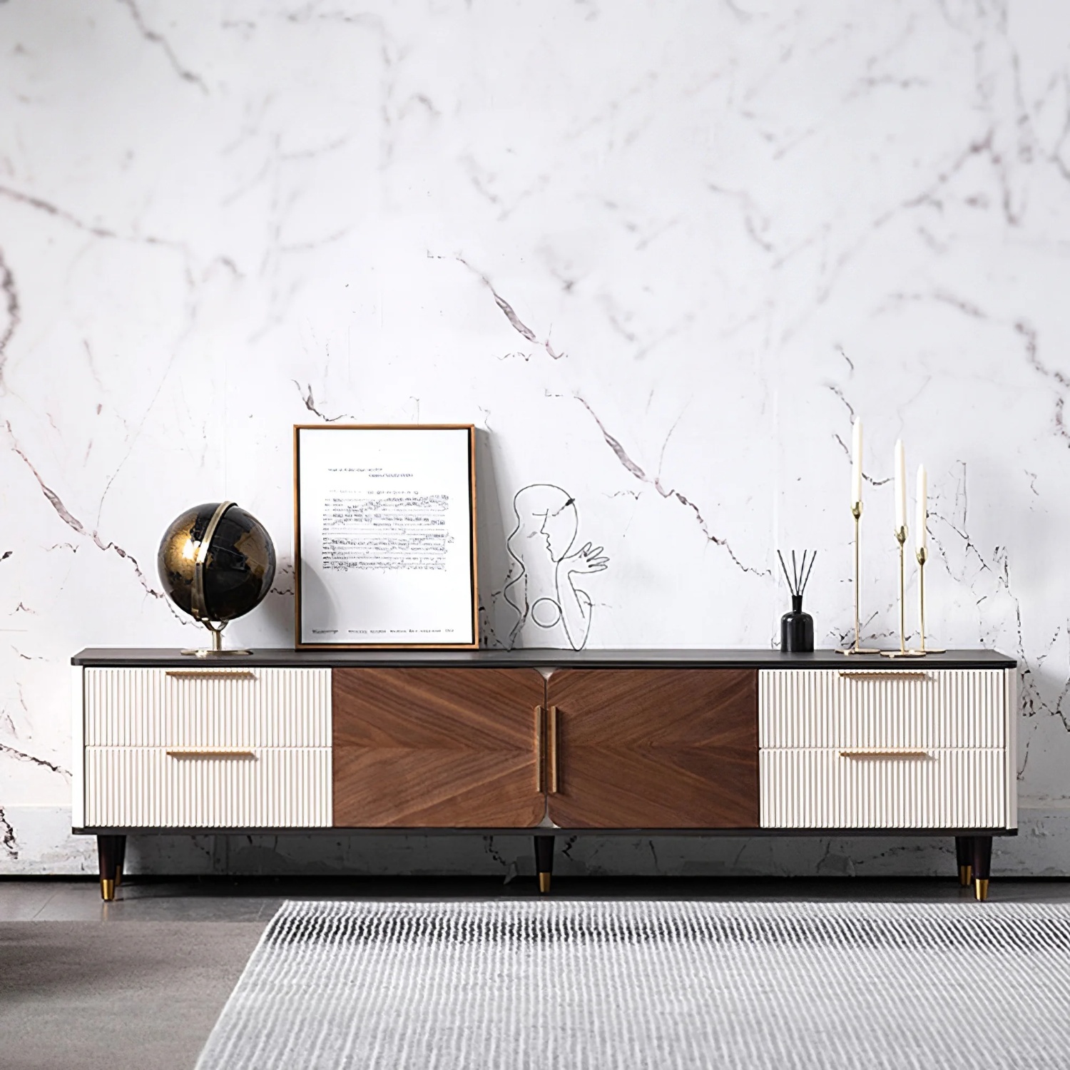 Modern Media Console TV Stand - image-5