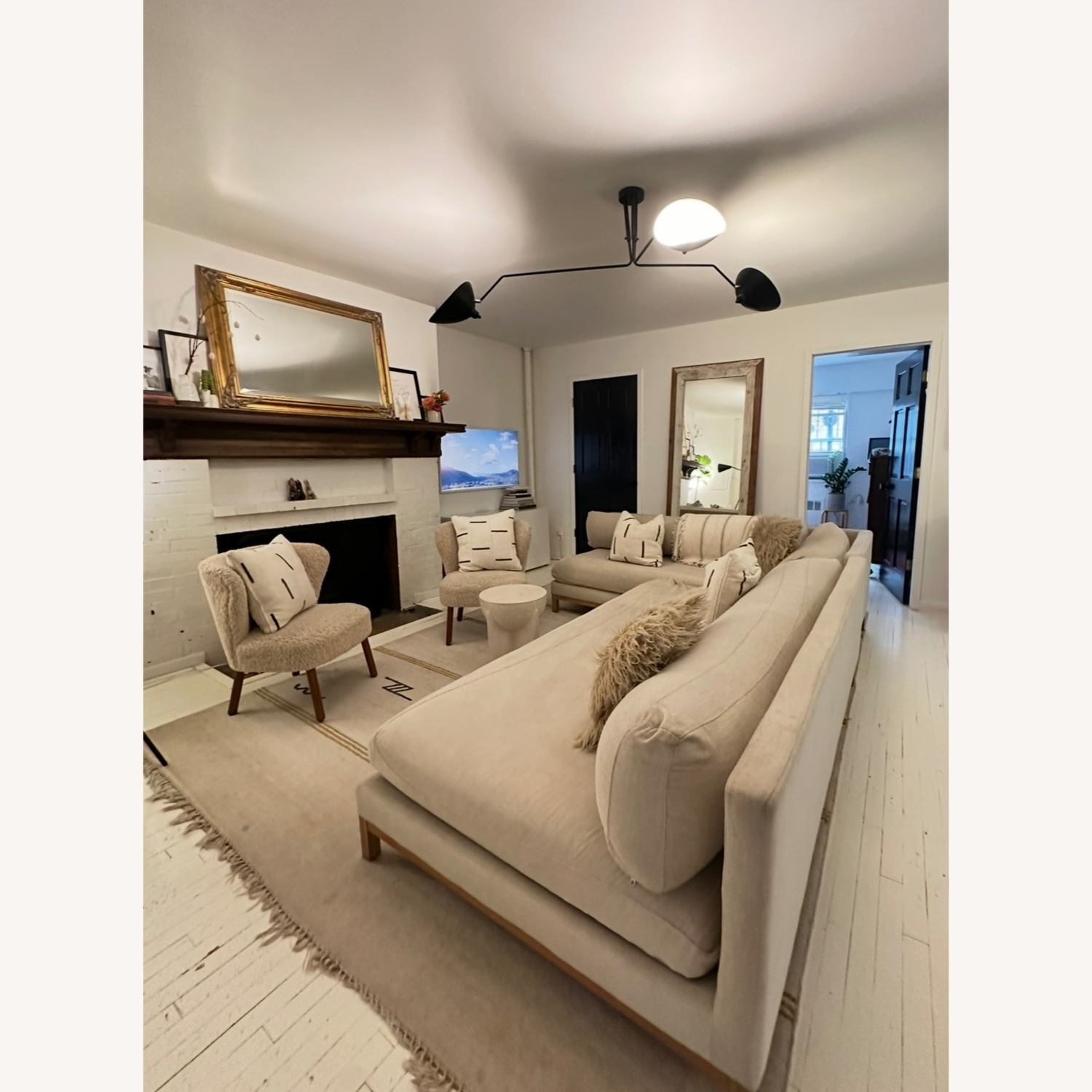 Zara Home Cream Boucle Accent Chairs - image-3