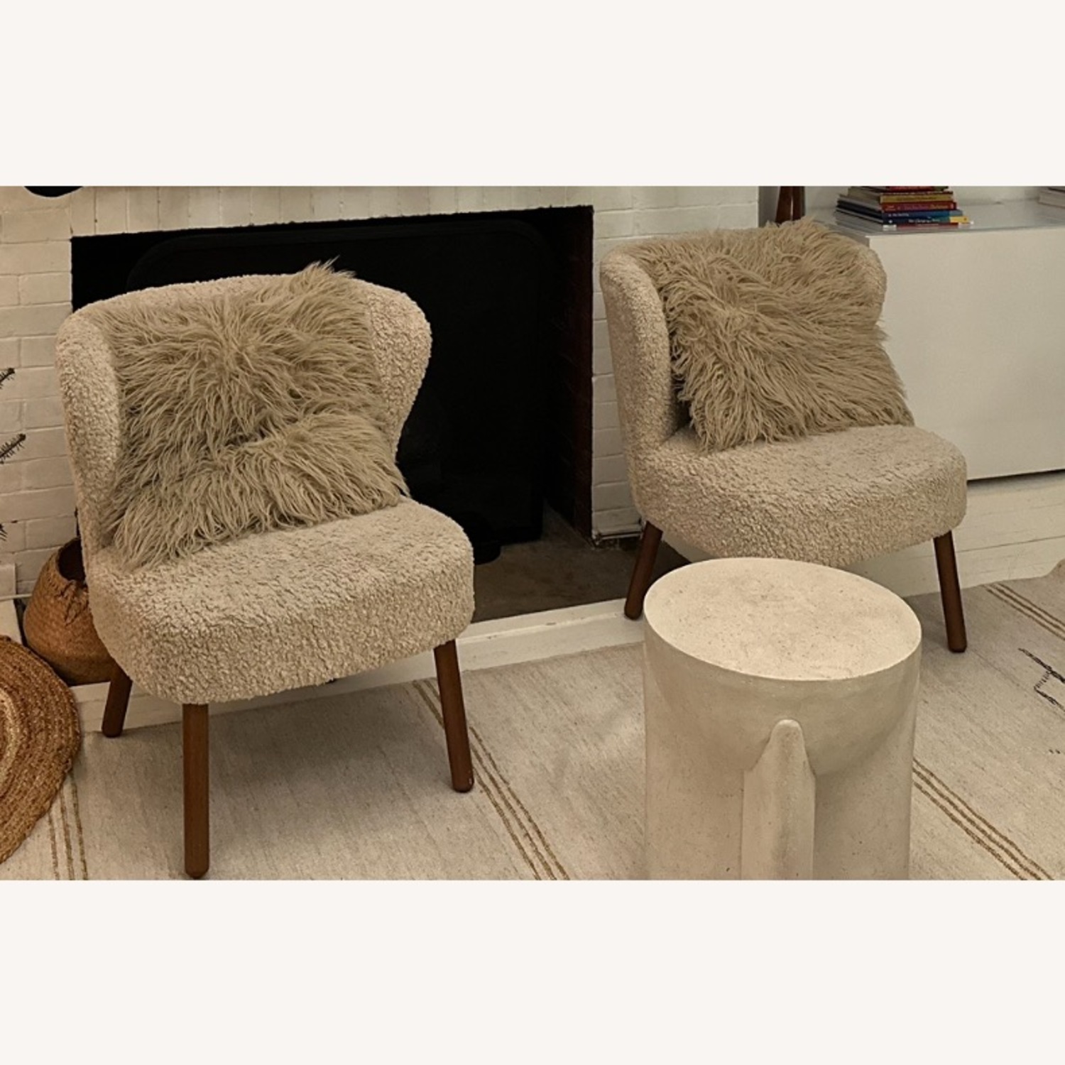 Zara Home Cream Boucle Accent Chairs - image-2
