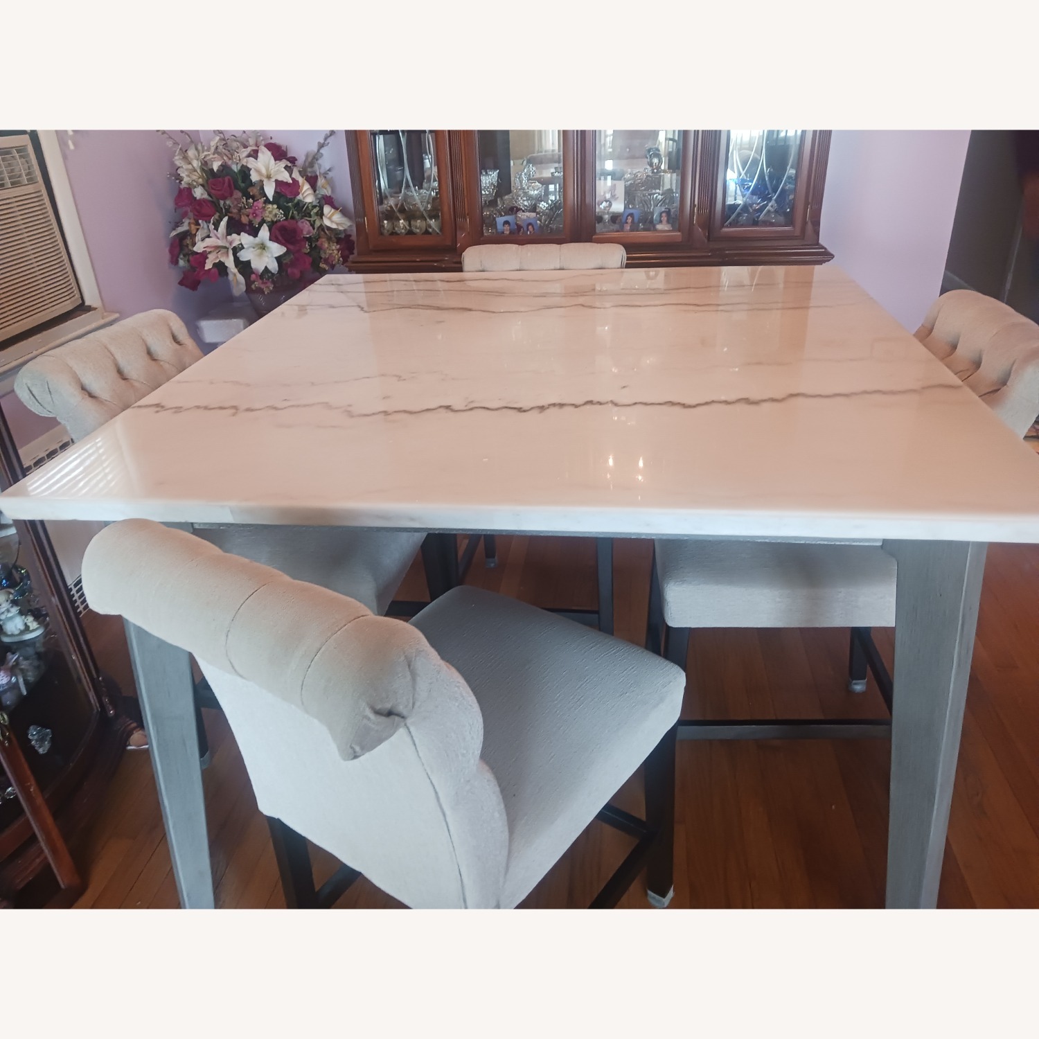 Marble Table with 4 Chairs - image-2