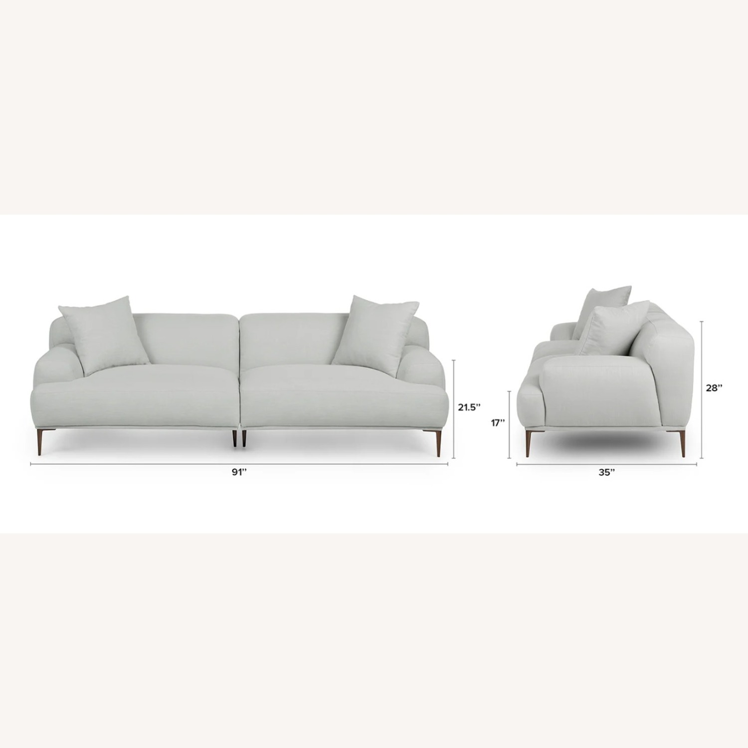Article 91" Abisko Sofa Welsh Grey with Ottoman - image-5
