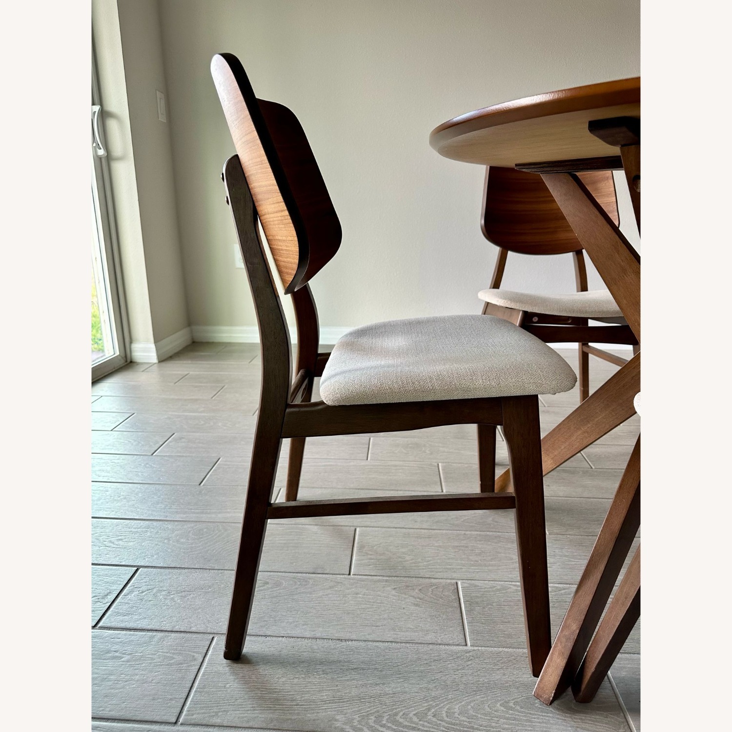 Dark Wood Oval Dining Table Sets - image-6