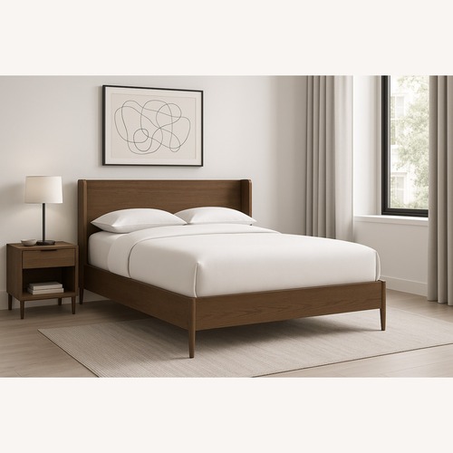 Used RH Padua Shelter Bed - King Size - Brown Oak for sale on AptDeco