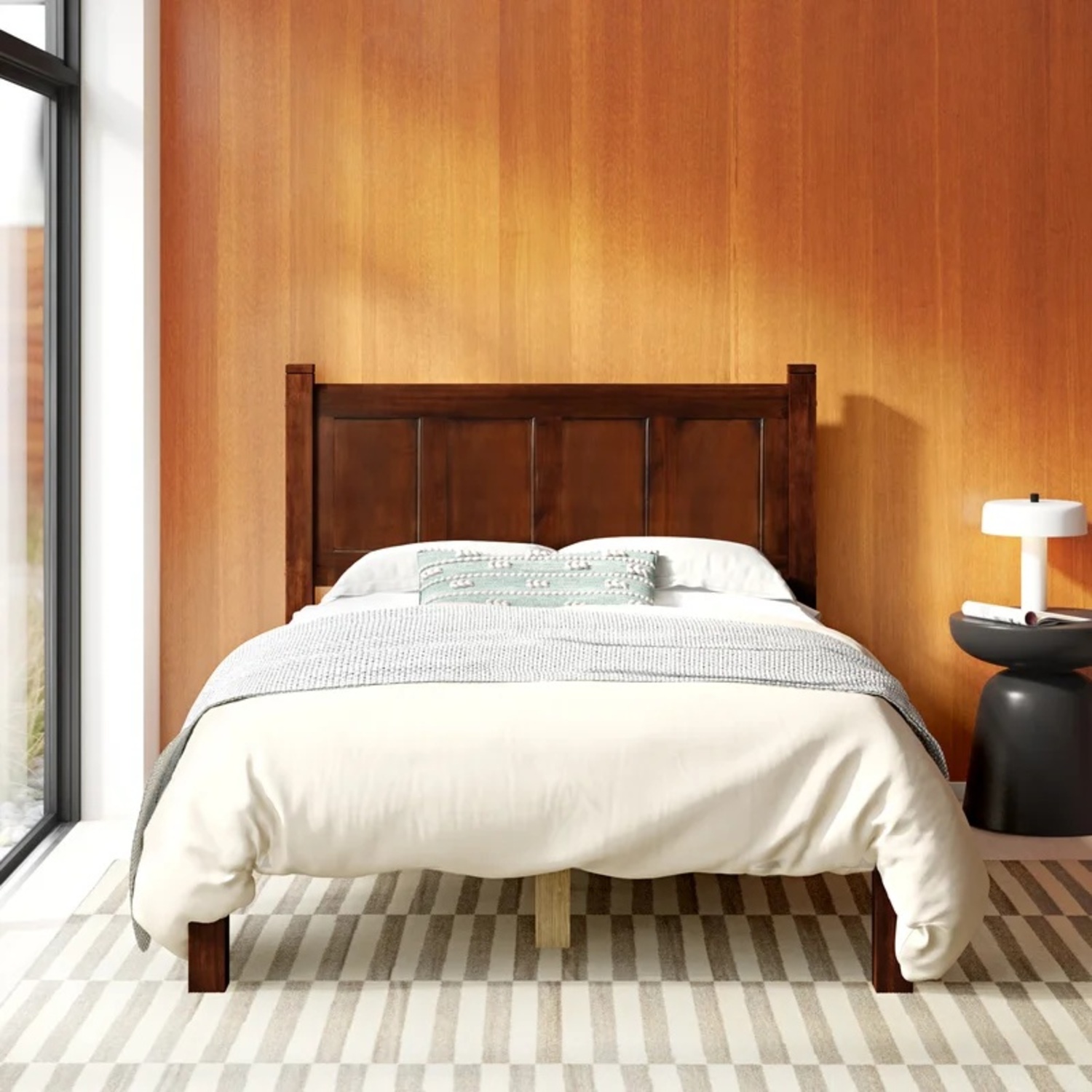 Shaker Solid Wood Panel Bed - image-4