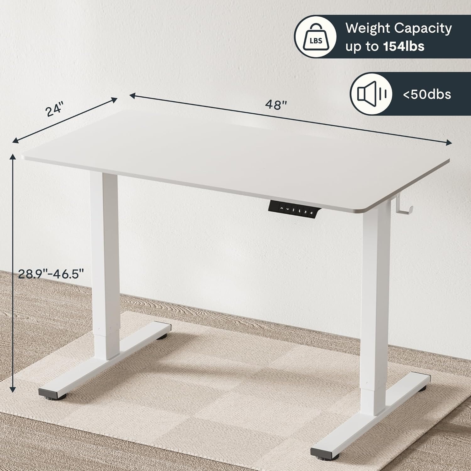 FLEXISPOT White Standing Desk  - image-1