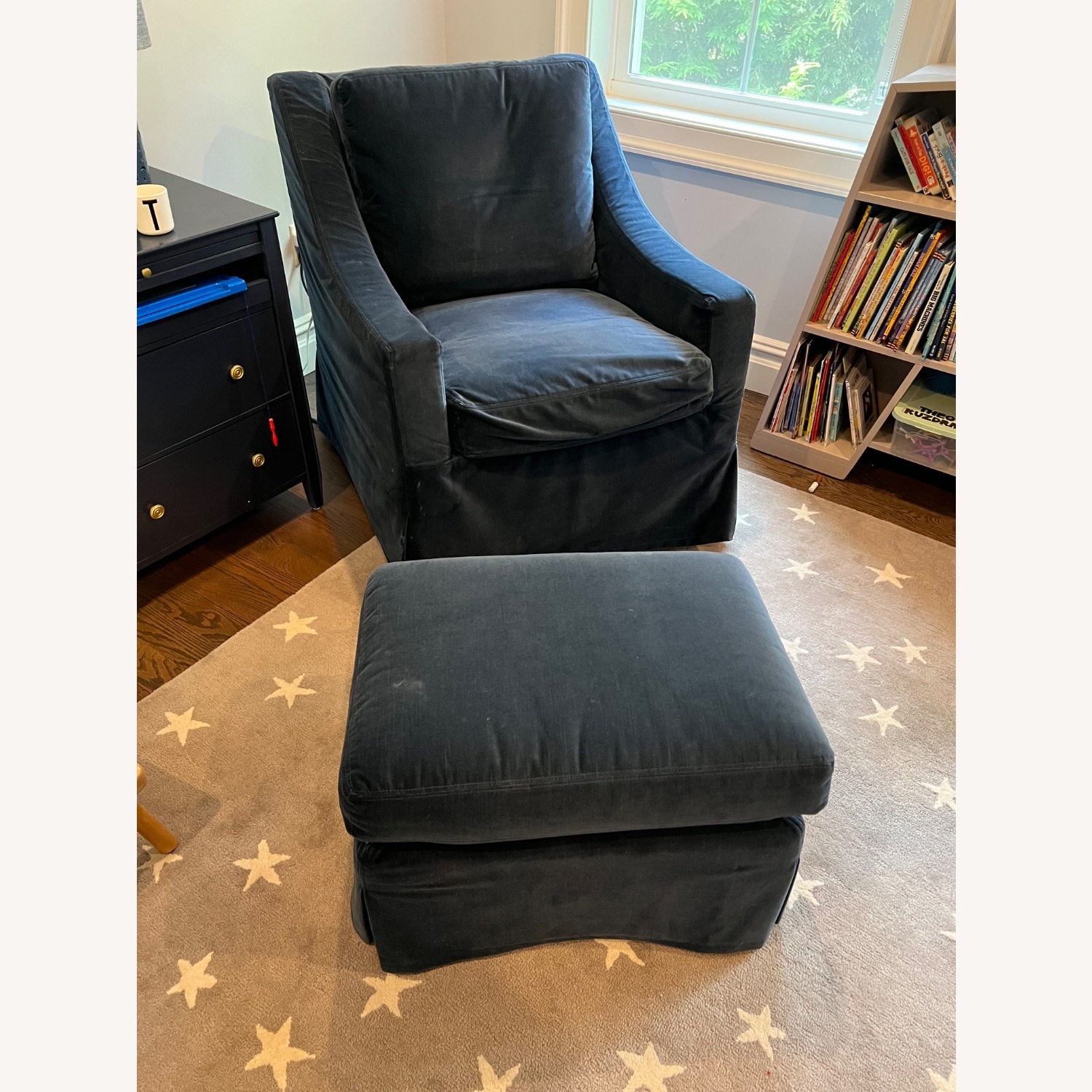 RH Classic Slope Glider + Ottoman - image-1