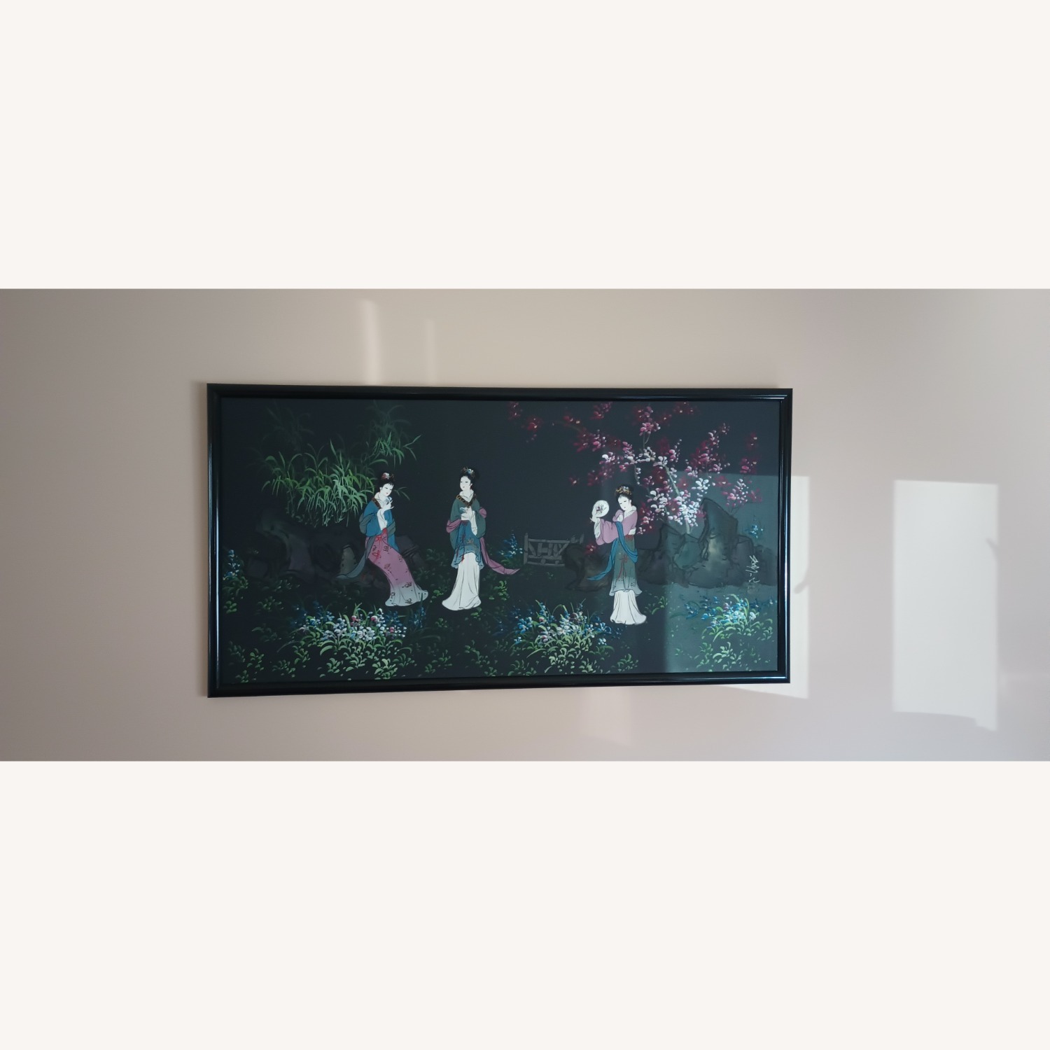 Asian Style Art and 2 Tea Light Wall Sconces - image-3